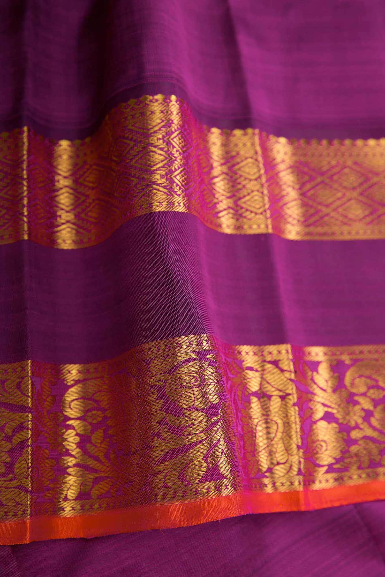 Pure Silk Pure Zari Mint Green Dual Tone Kanchipuram Saree