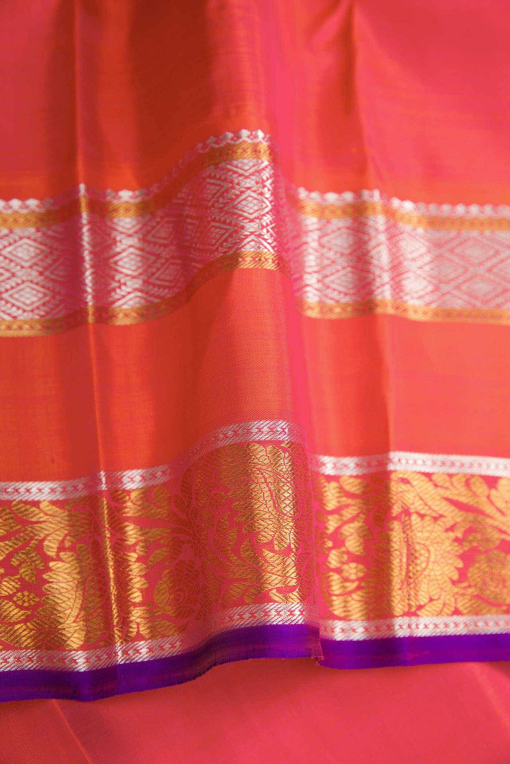 Pure Silk Pure Zari Sea Green Dual Tone Kanchipuram Saree