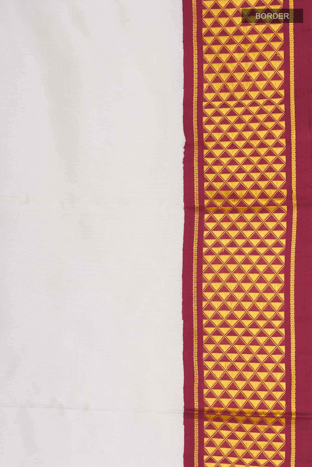 White Kanchipuram Silk Saree