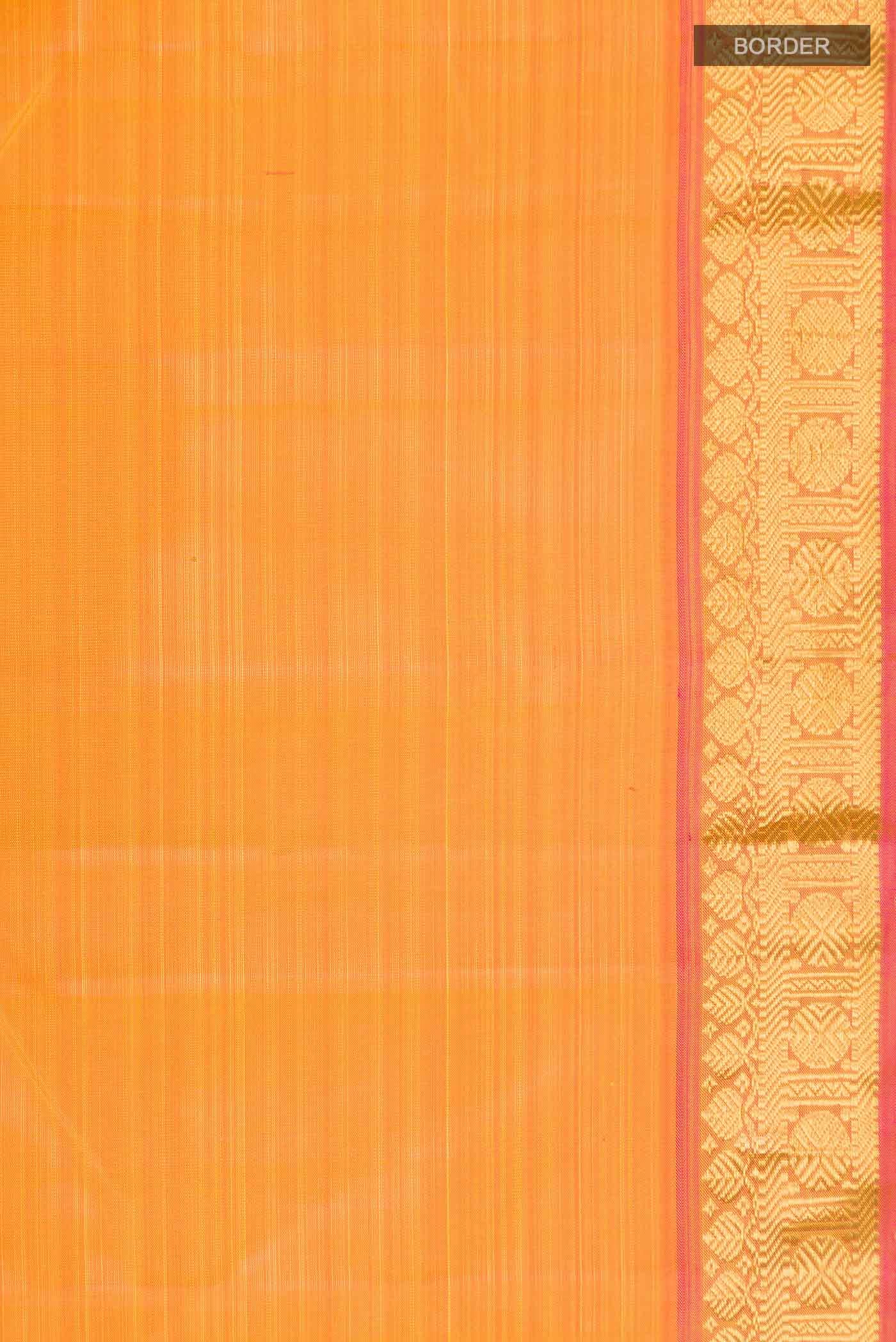 Orange Kanchipuram Silk Saree