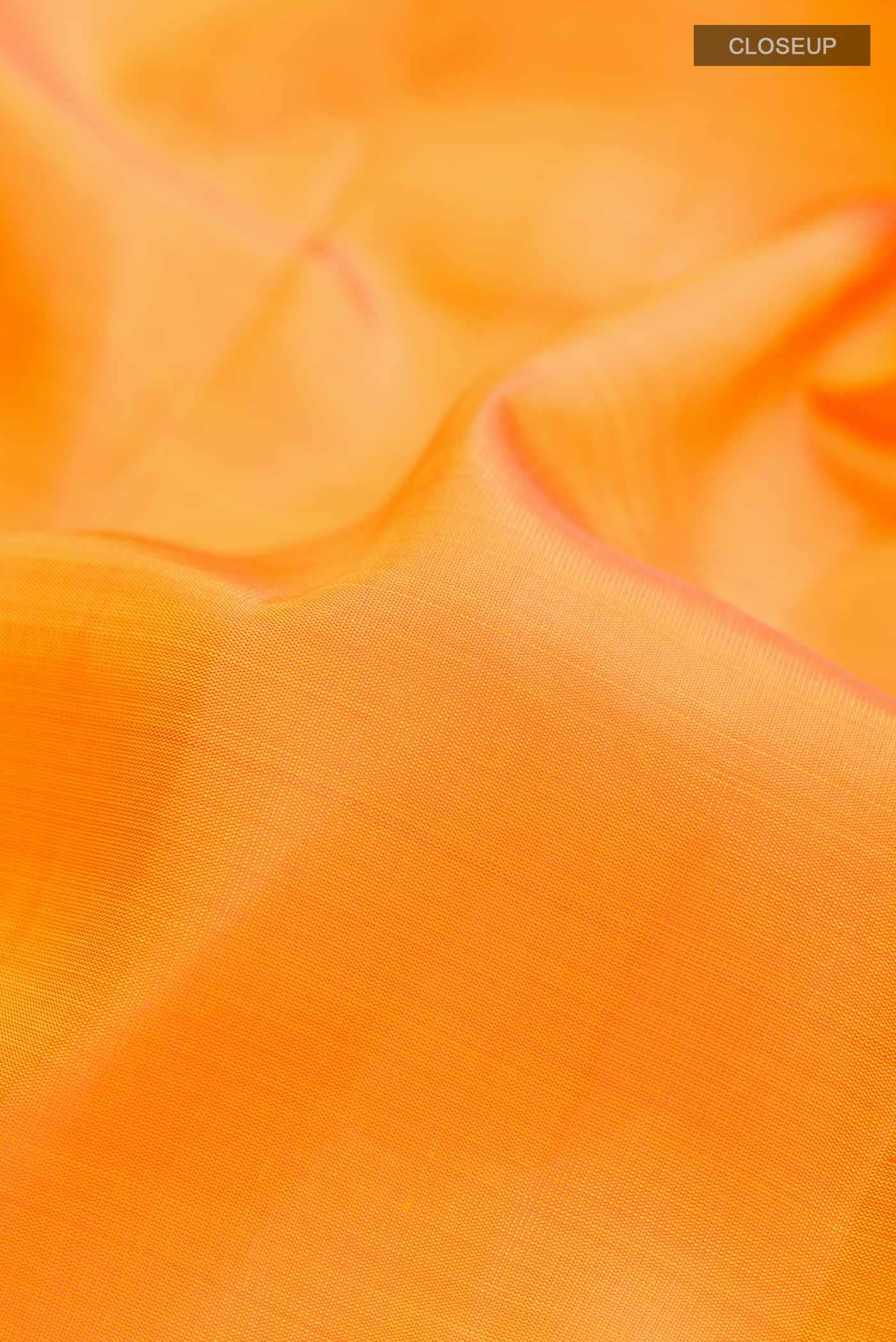 Orange Kanchipuram Silk Saree