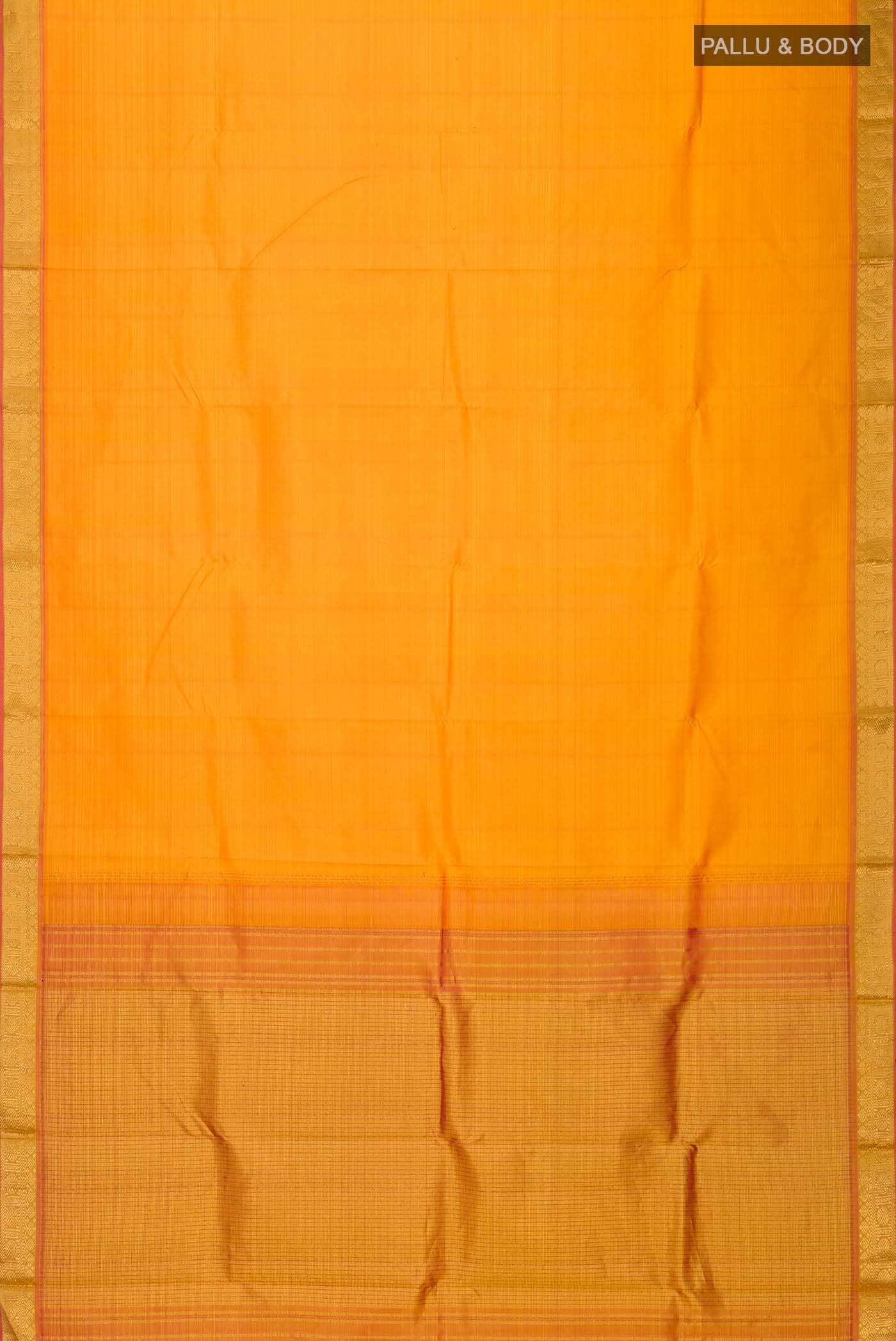 Orange Kanchipuram Silk Saree