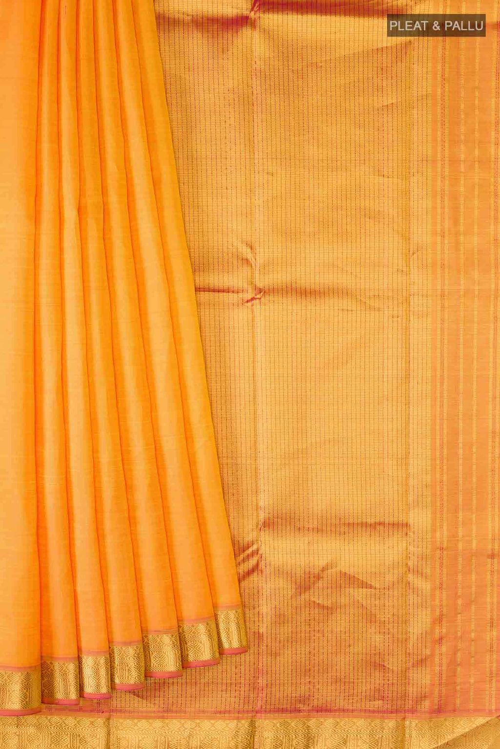 Orange Kanchipuram Silk Saree