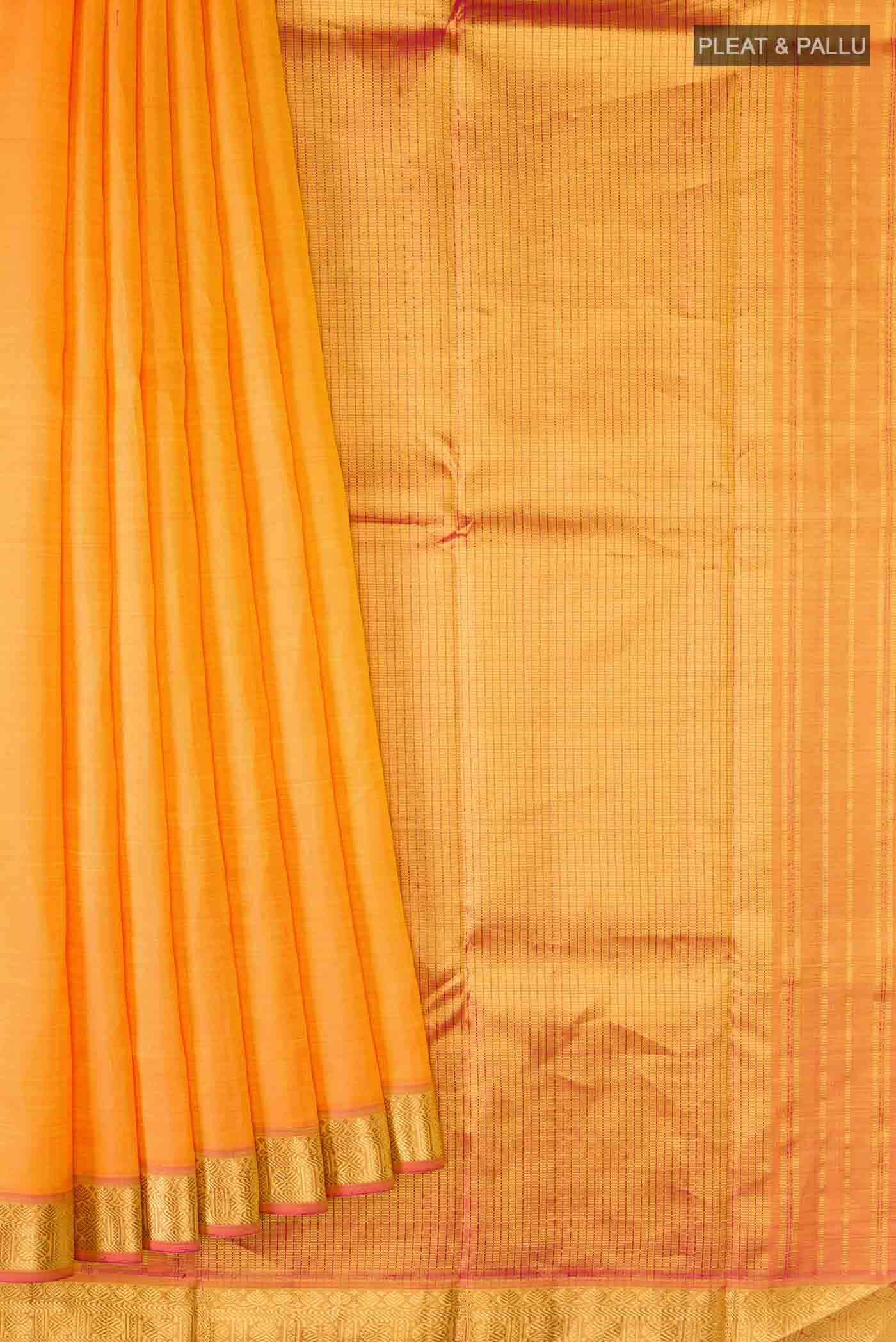 Orange Kanchipuram Silk Saree