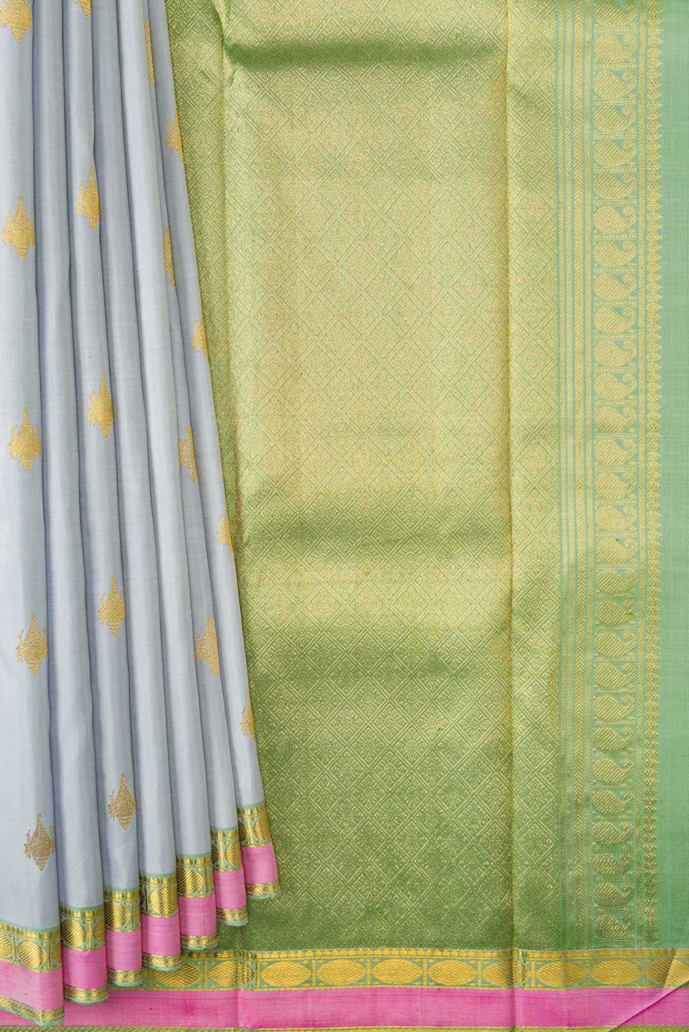 Light Blue Kanchipuram Silk Saree