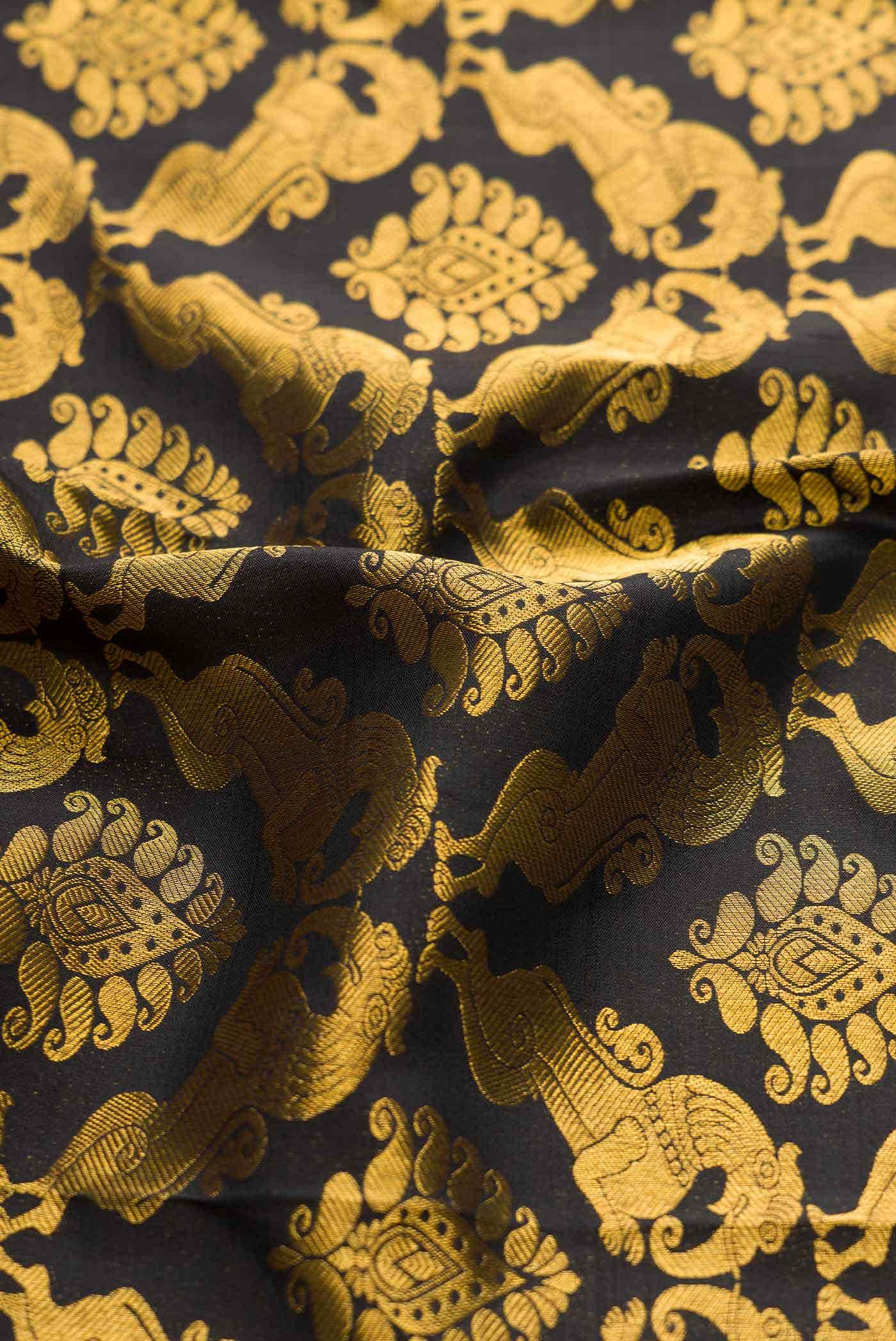Coffee Brown Dual Tone Kanchipuram Silk Saree