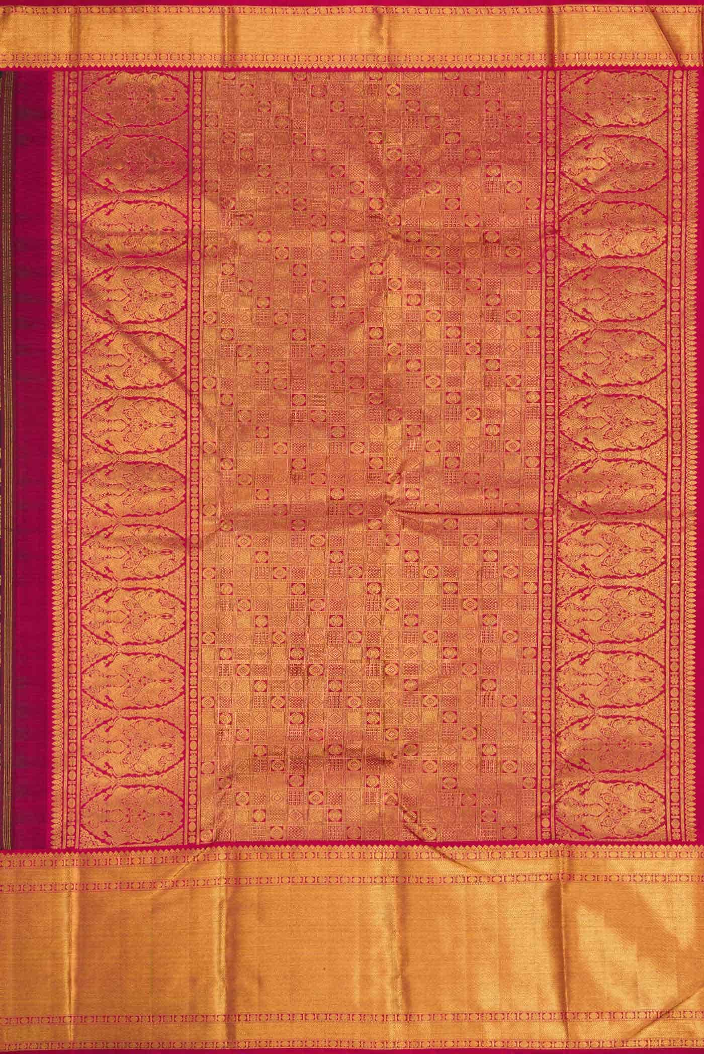 Coffee Brown Dual Tone Kanchipuram Silk Saree