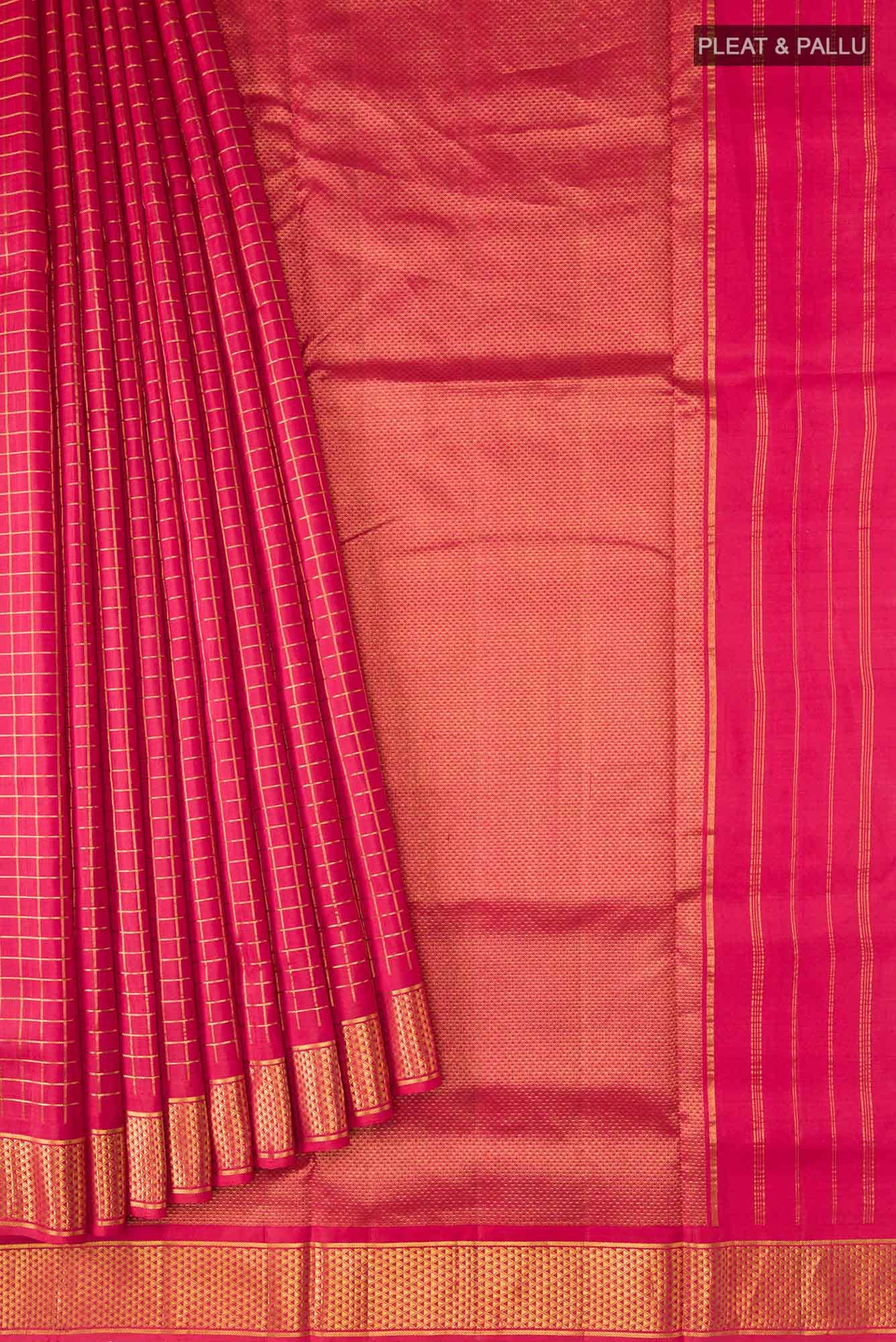 Red Kanchipuram Silk Nine Yards Saree
