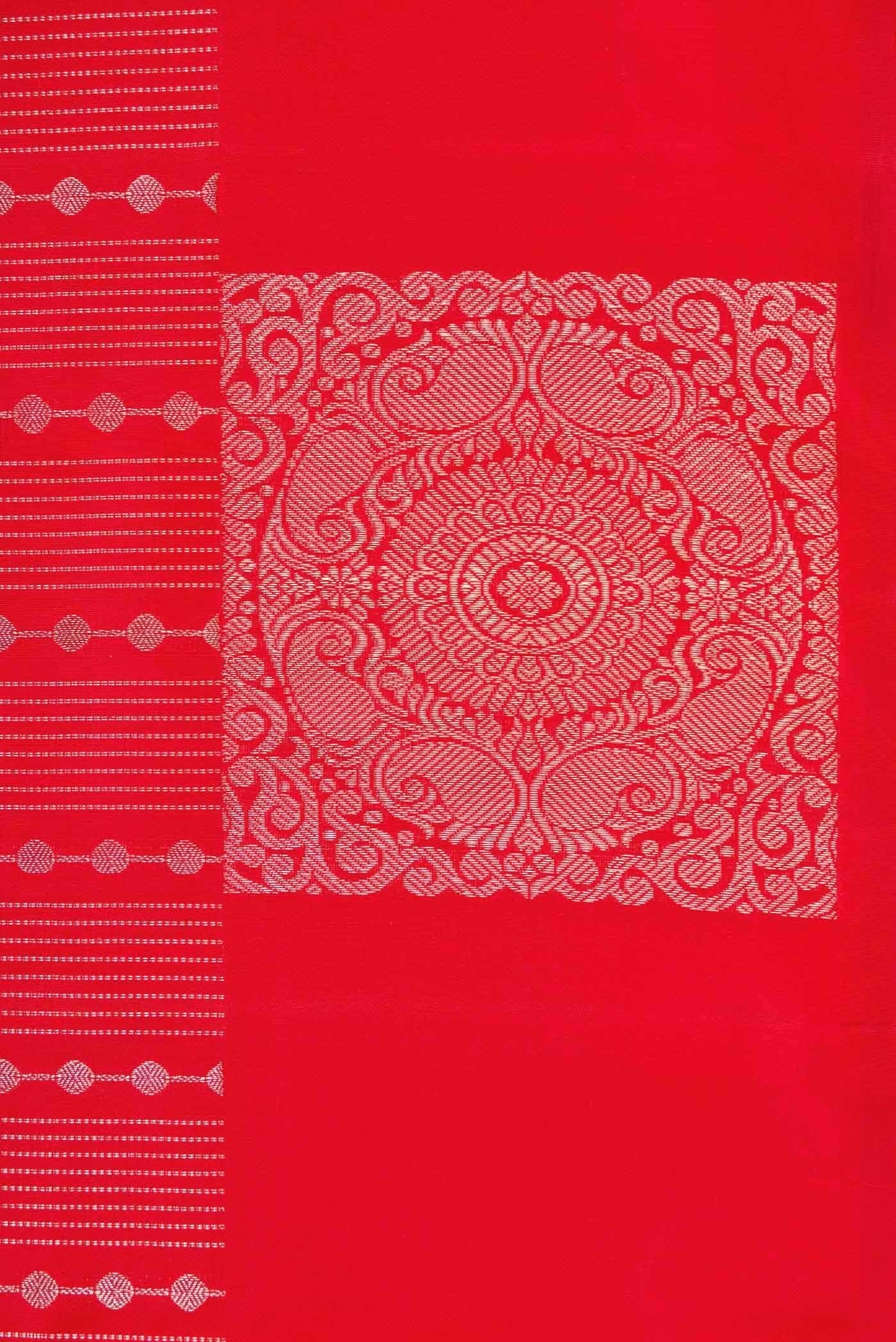 Red Dual Tone Kanchipuram Silk Saree