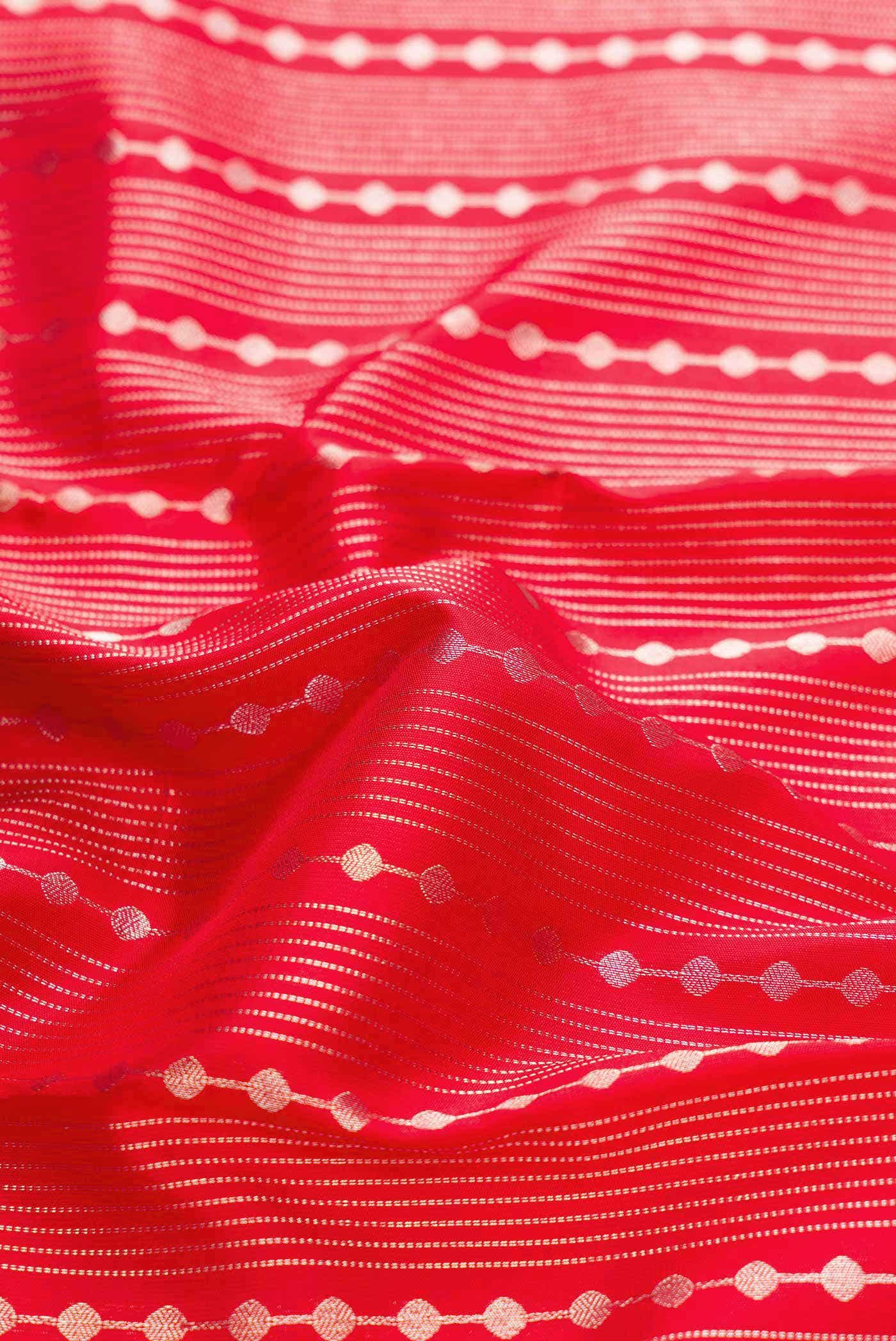 Red Dual Tone Kanjivaram Silk Saree