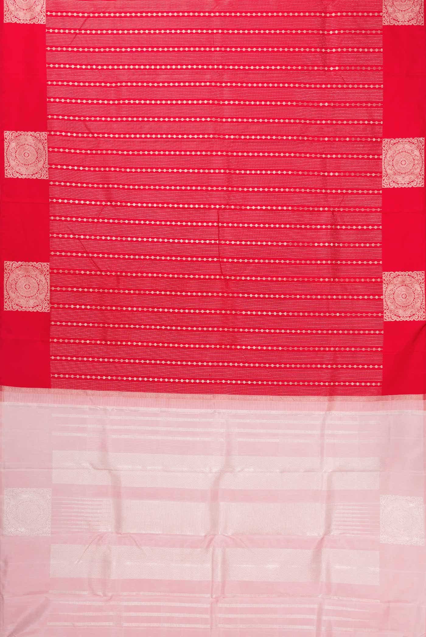 Red Dual Tone Kanchipuram Silk Saree