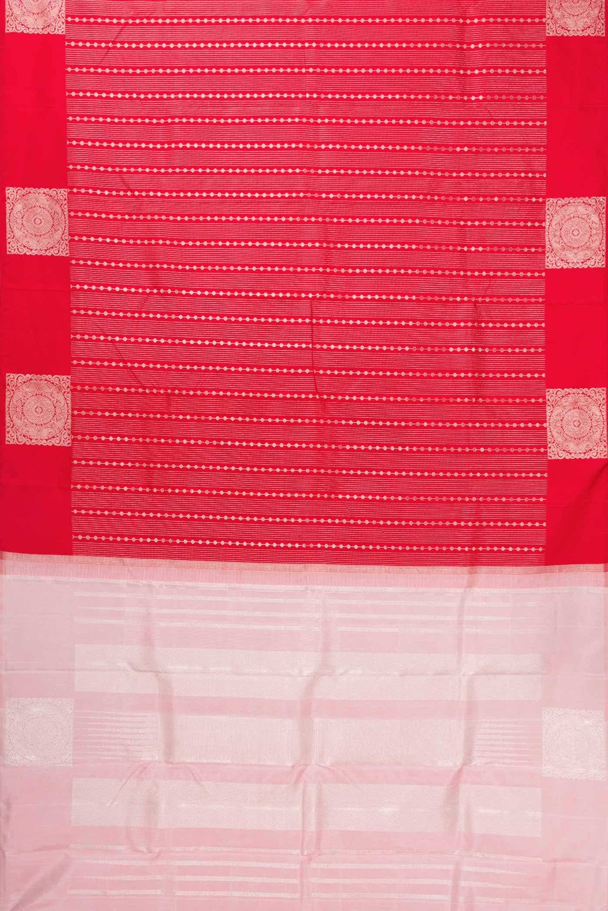 Red Dual Tone Kanjivaram Silk Saree