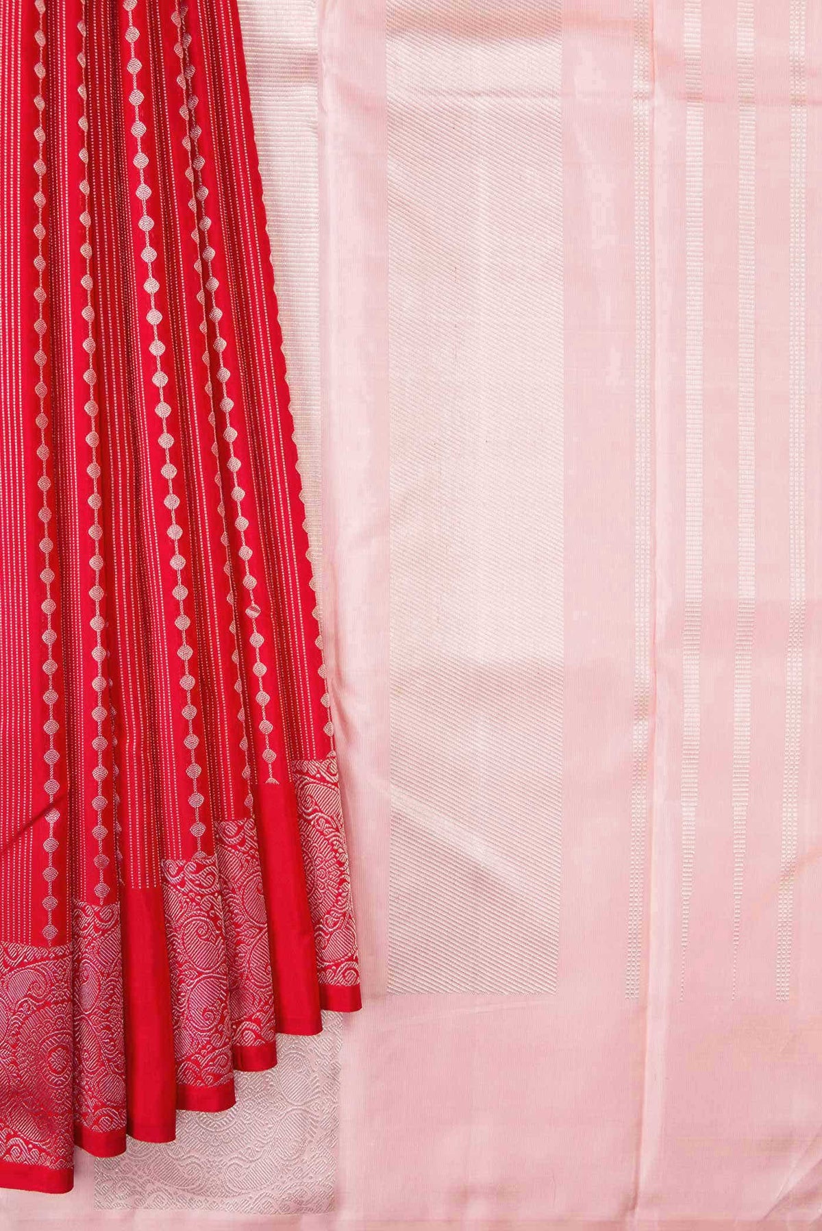 Red Dual Tone Kanjivaram Silk Saree