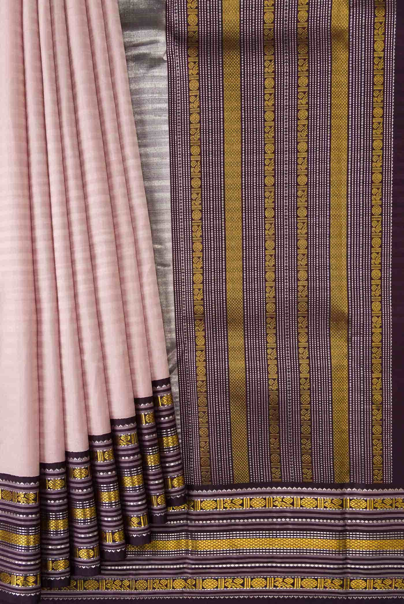 Lilac Dual Tone Kanchipuram Silk Saree