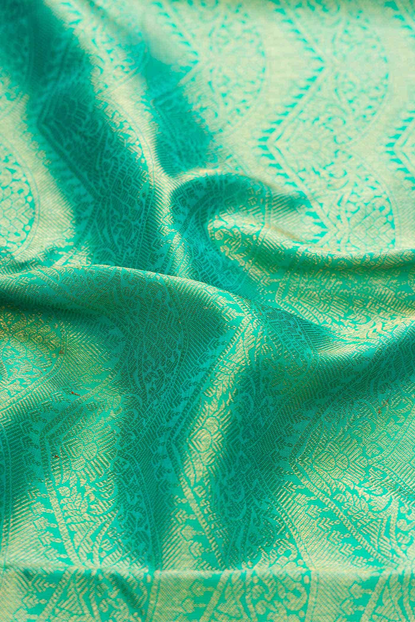 Sea Green Dual Tone Kanchipuram Silk Saree