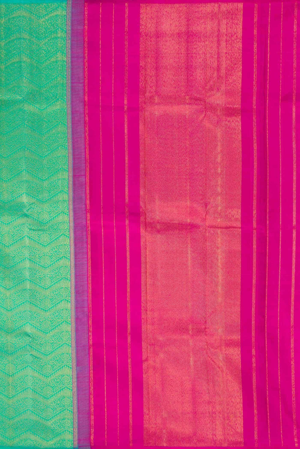 Sea Green Dual Tone Kanchipuram Silk Saree