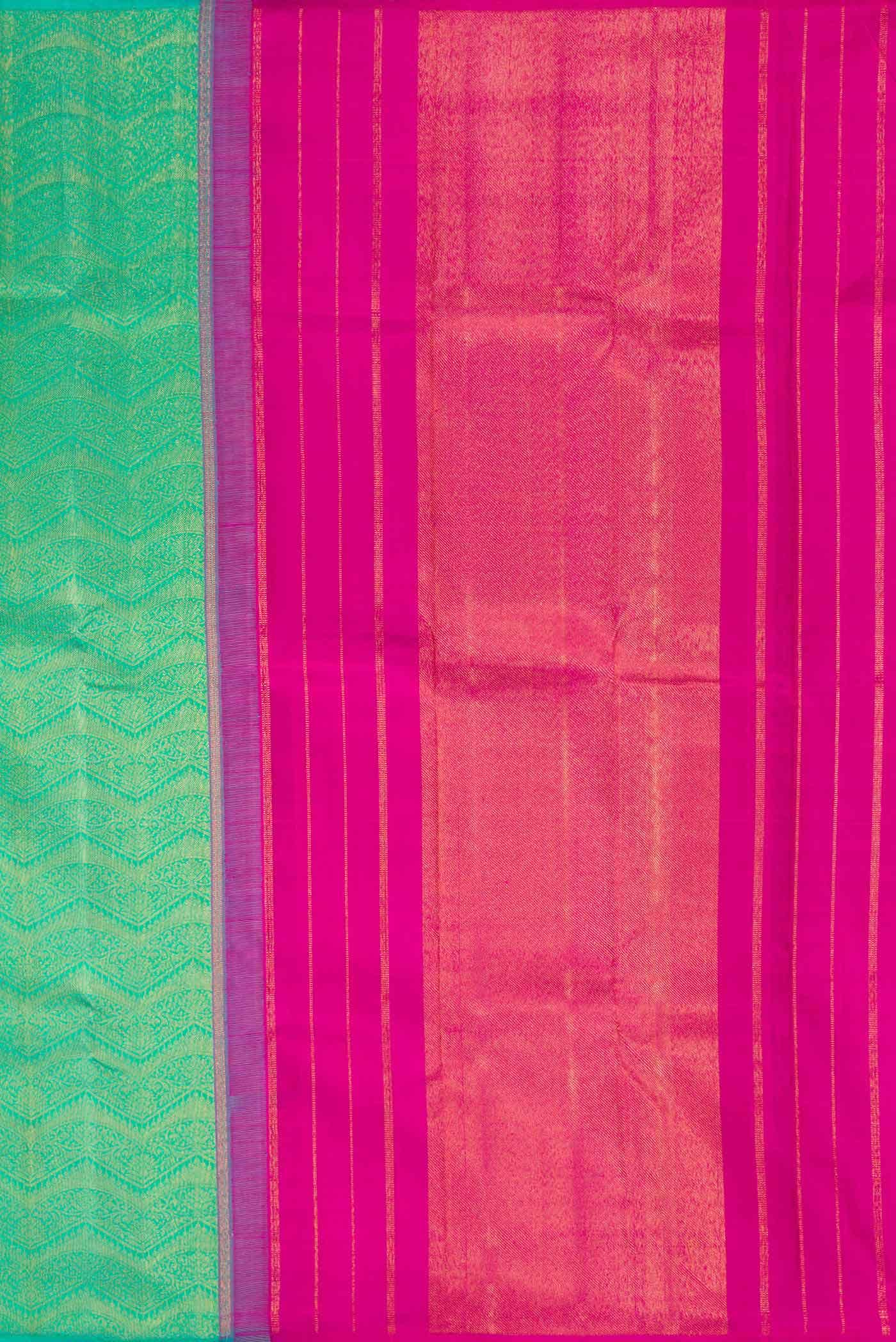 Sea Green Dual Tone Kanchipuram Silk Saree
