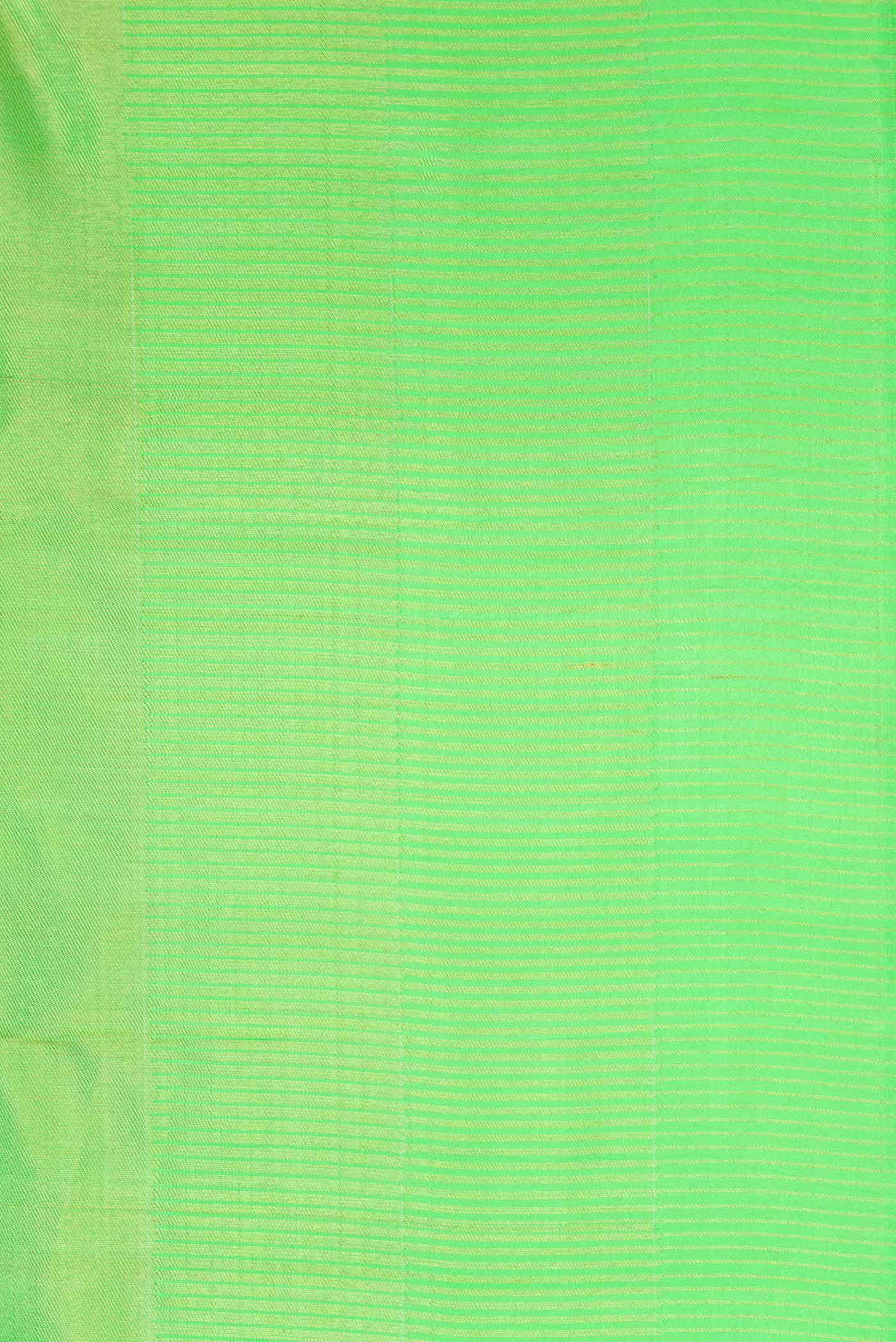 Parrot Green Kanchipuram Silk Saree