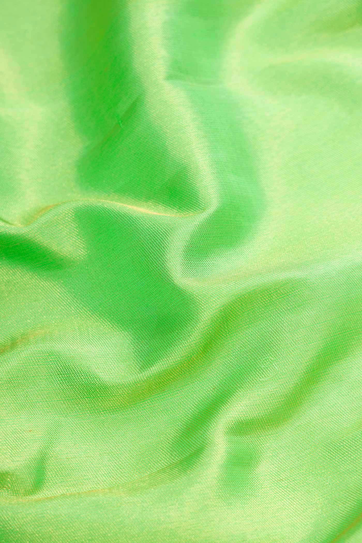 Parrot Green Kanchipuram Silk Saree