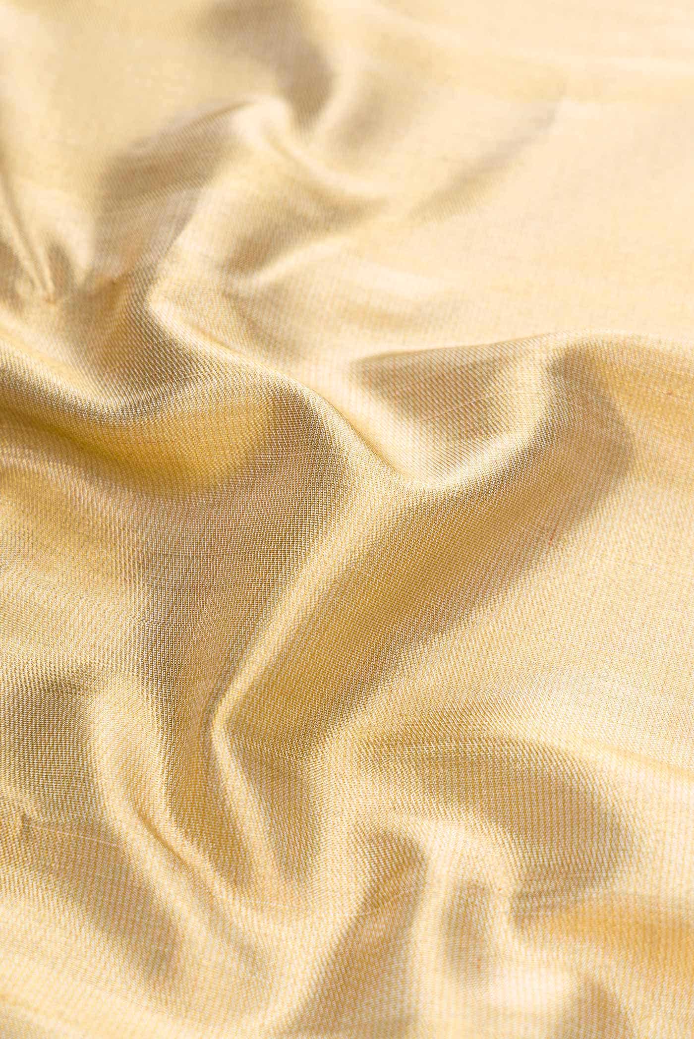 Gold Dual Tone Kanchipuram Tissue Silk Saree
