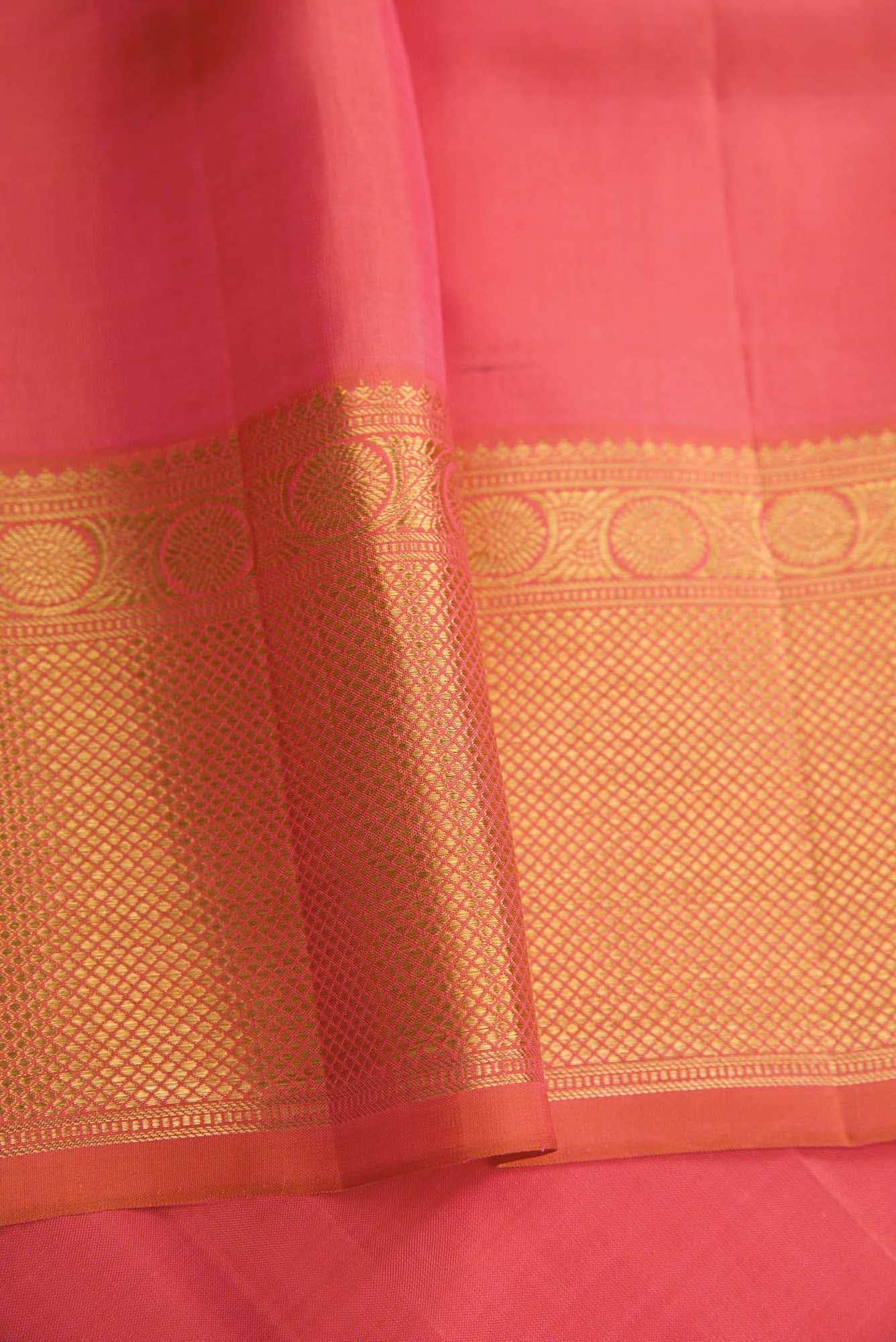 Pure Silk Pure Zari Gold and Silver Dual Tone Kanchipuram Tissue Saree