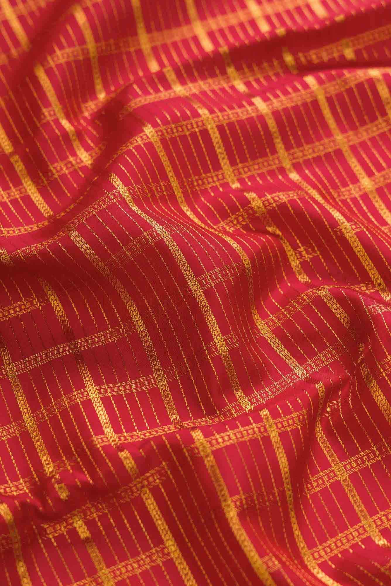 Red Dual Tone Kanchipuram Silk Saree