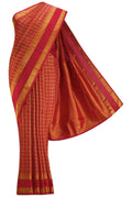 Red Dual Tone Kanjivaram Silk Saree