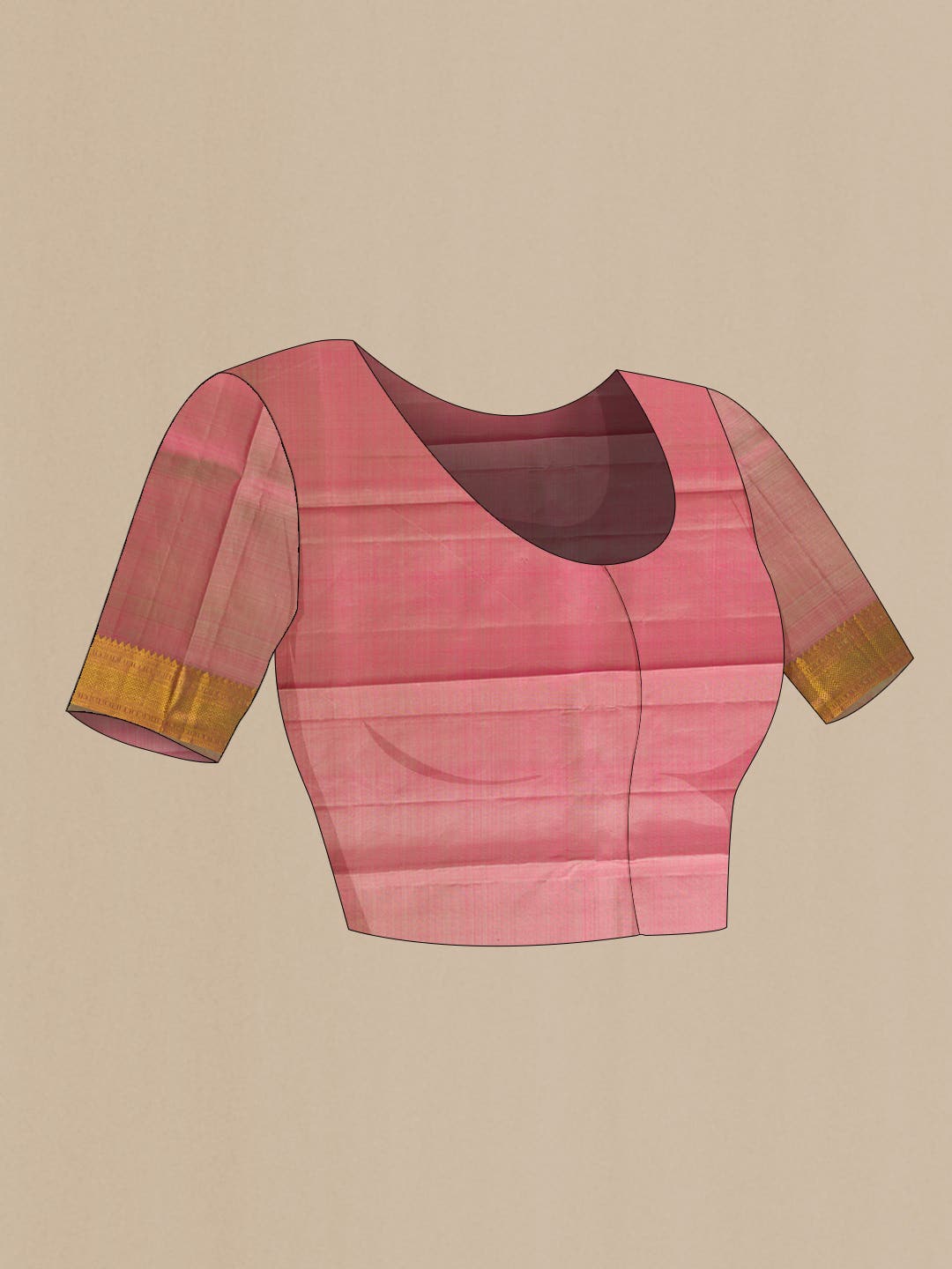 Dark Pink Dual Tone Kanchipuram Silk Saree