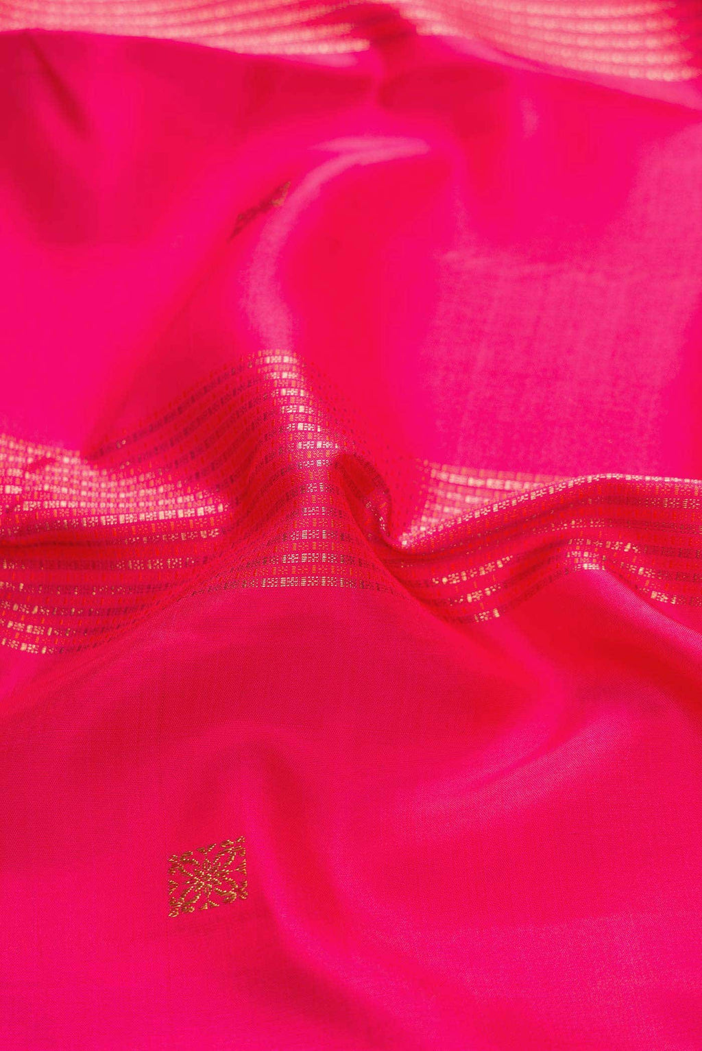 Dark Pink Dual Tone Kanchipuram Silk Saree