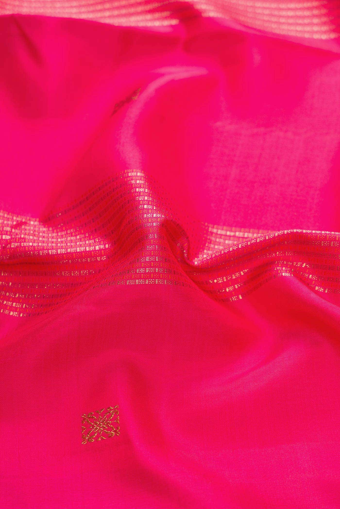 Dark Pink Dual Tone Kanchipuram Silk Saree
