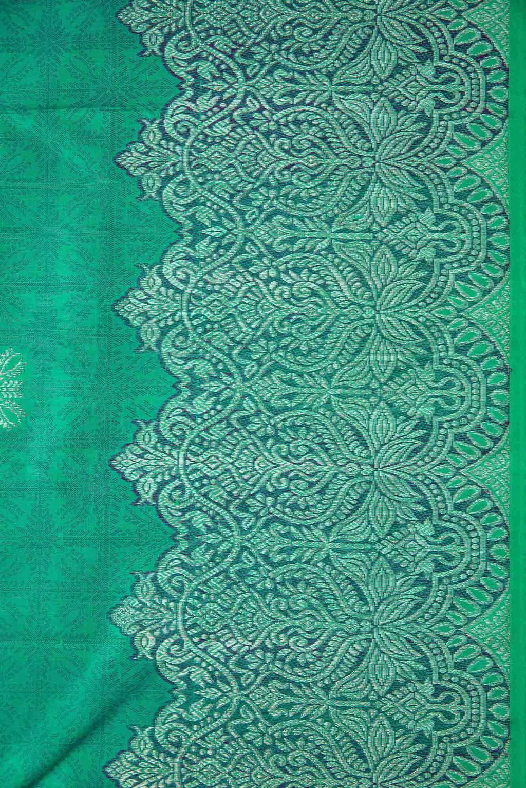 Sea Green Dual Tone Kanchipuram Silk Saree