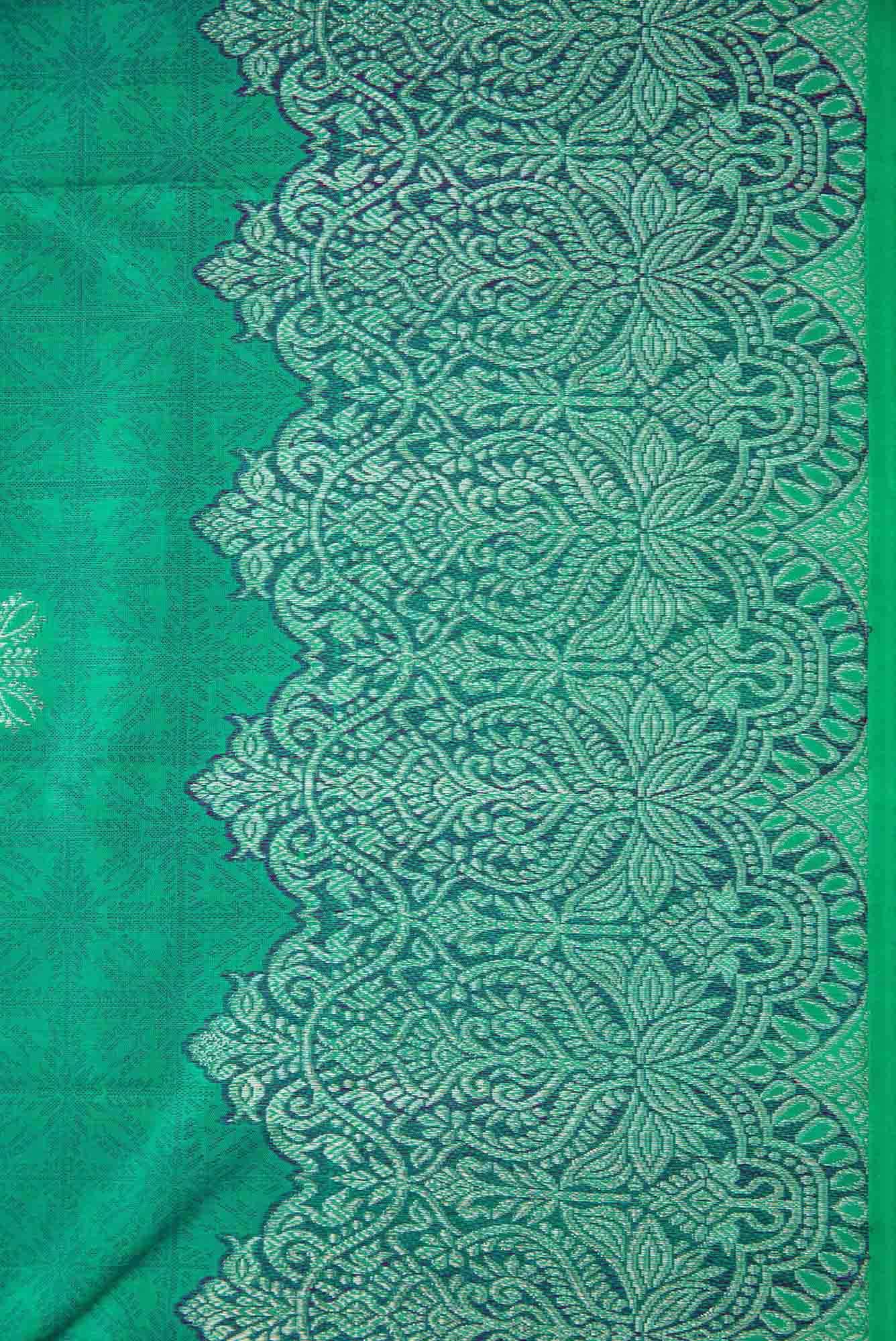 Sea Green Dual Tone Kanchipuram Silk Saree