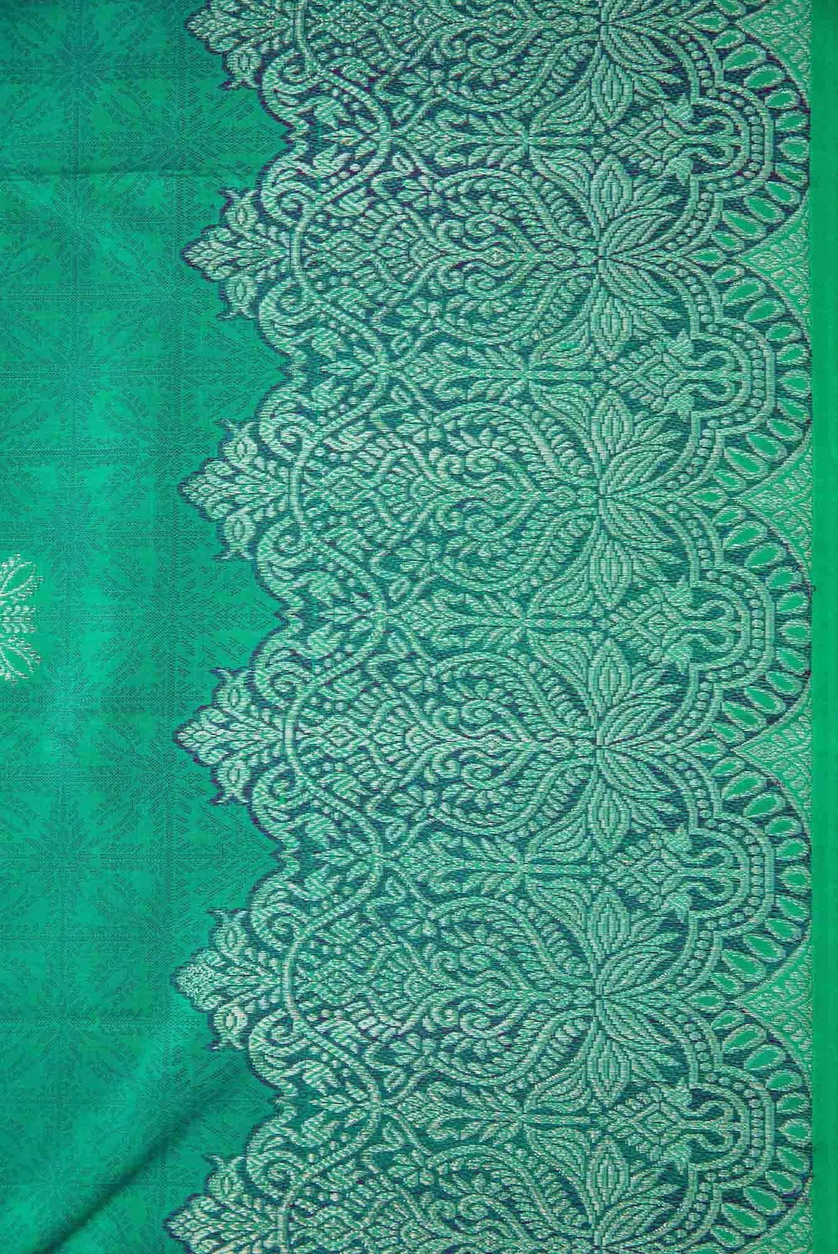 Sea Green Dual Tone Kanjivaram Silk Saree