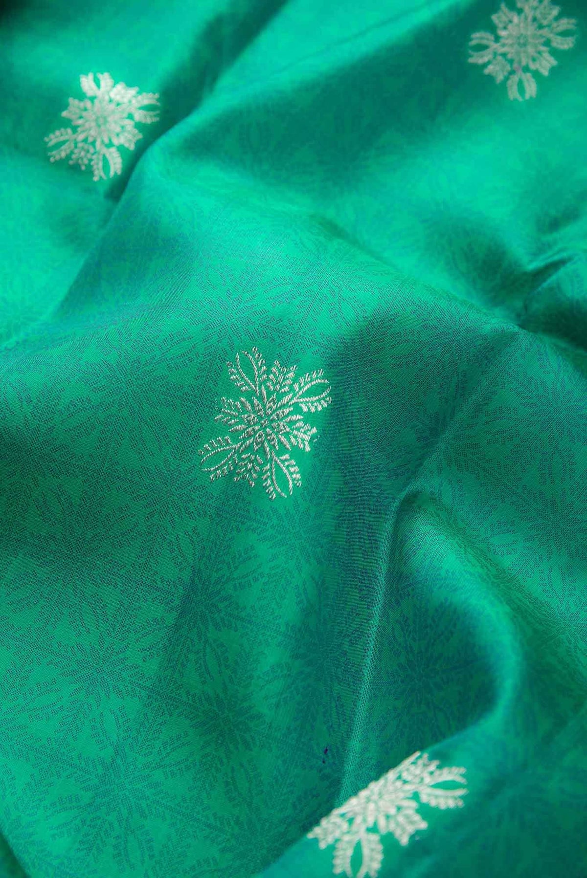 Sea Green Dual Tone Kanjivaram Silk Saree