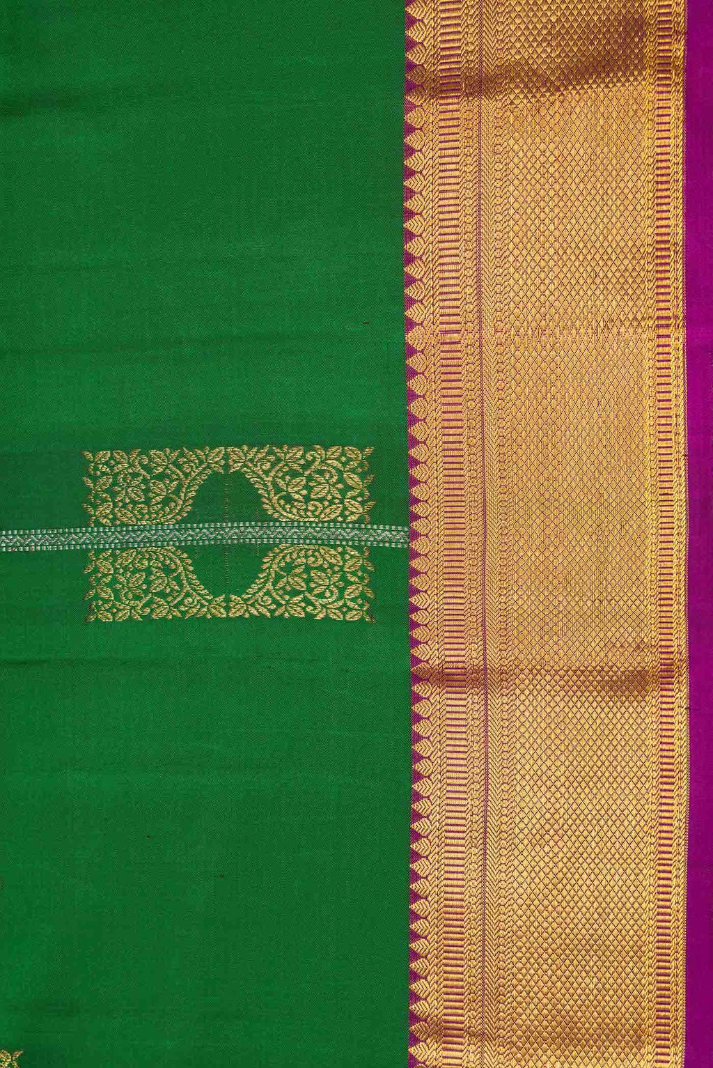 Green Dual Tone Kanchipuram Silk Saree