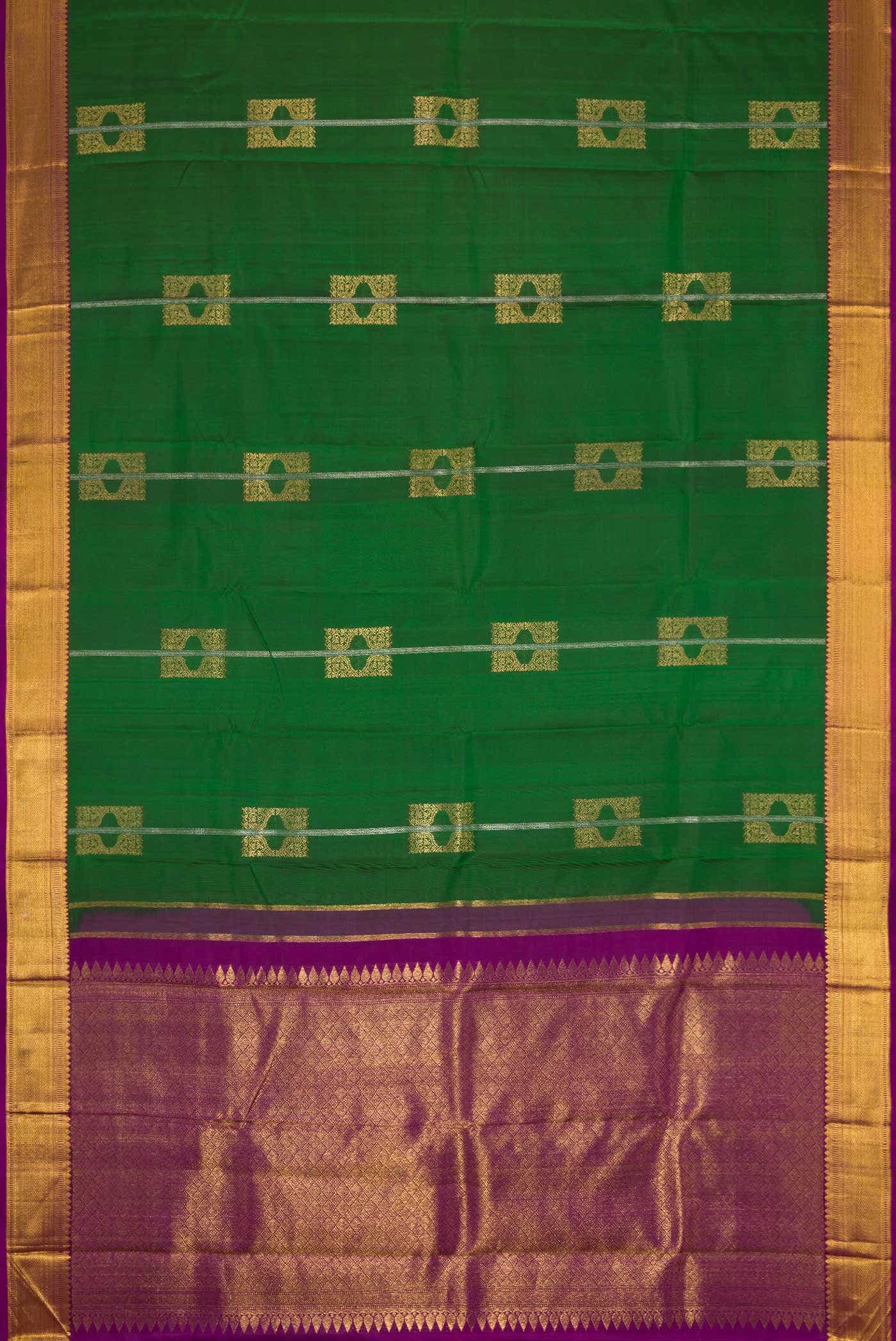 Green Dual Tone Kanchipuram Silk Saree