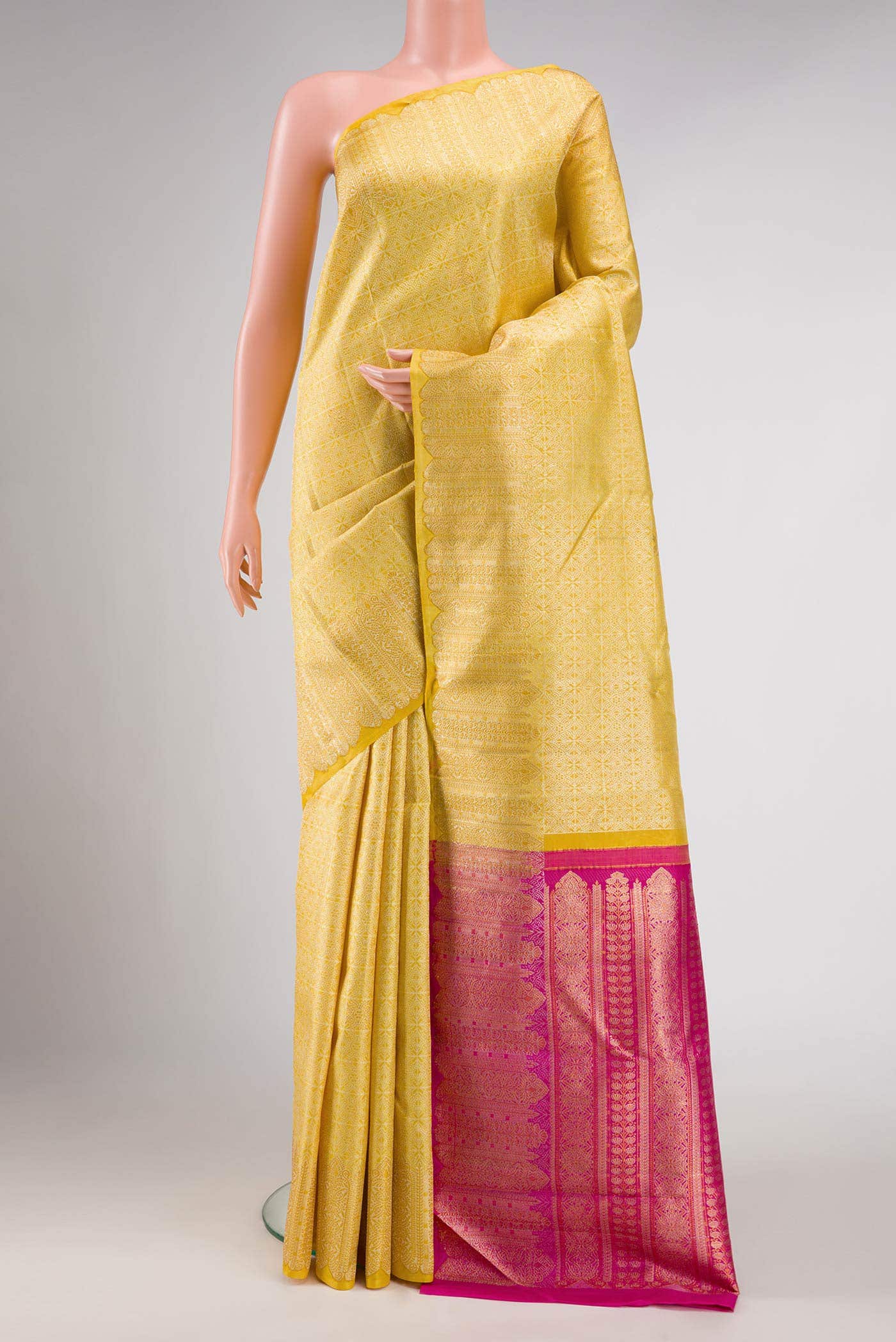 Sandal Kanchipuram Silk Saree