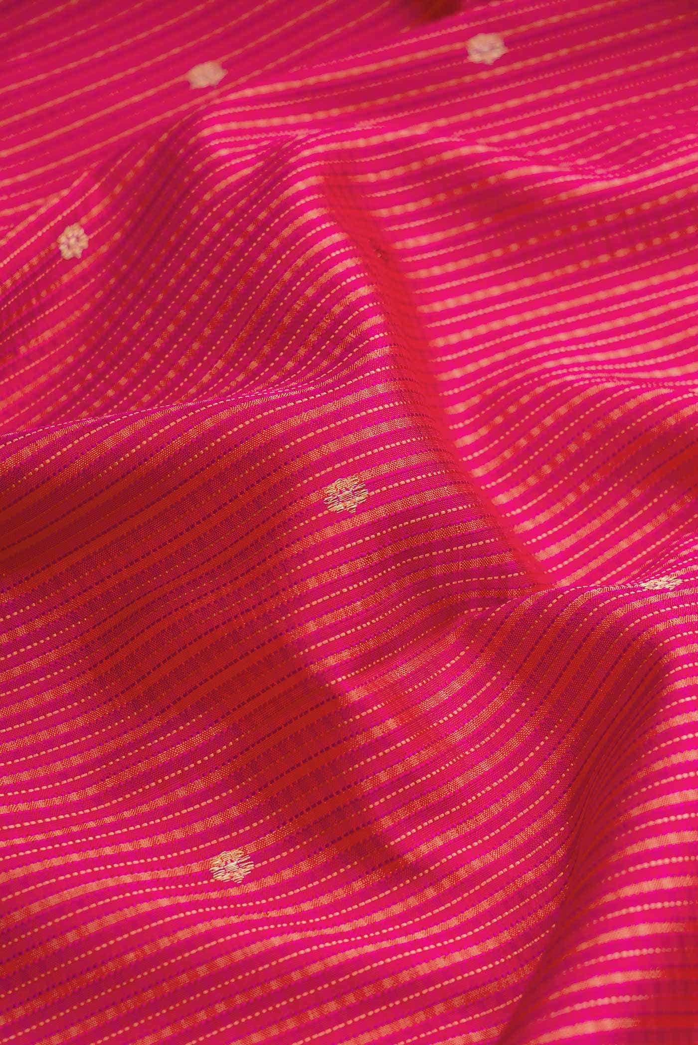 Pure Silk Pure Zari Pink Dual Tone Kanchipuram Saree