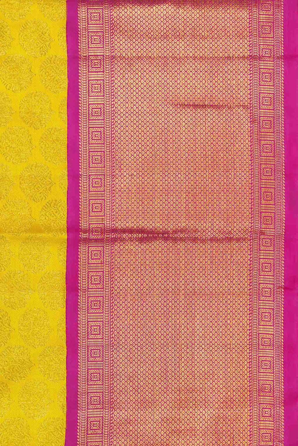 Yellow Dual Tone Kanchipuram Silk Saree