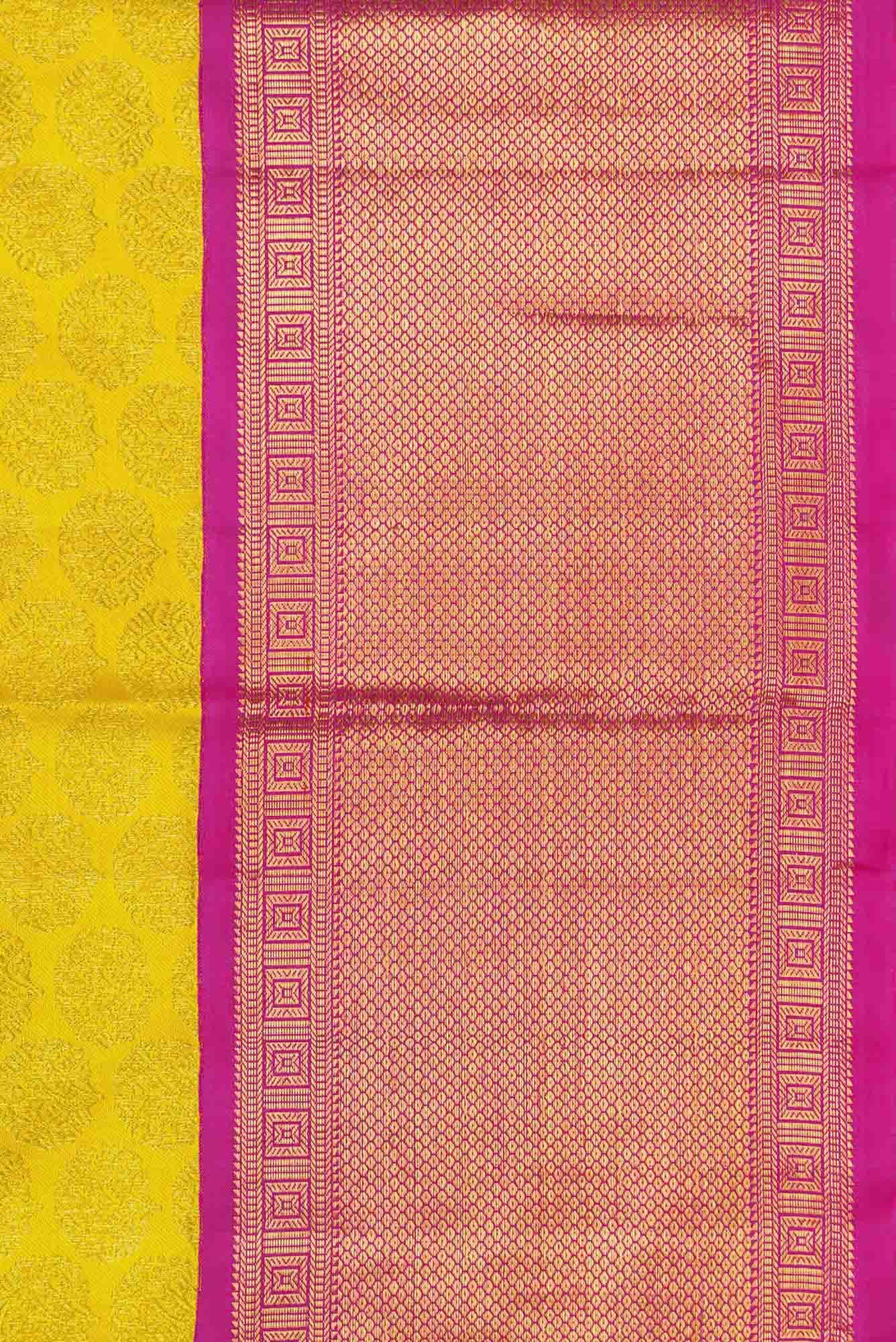 Yellow Dual Tone Kanchipuram Silk Saree