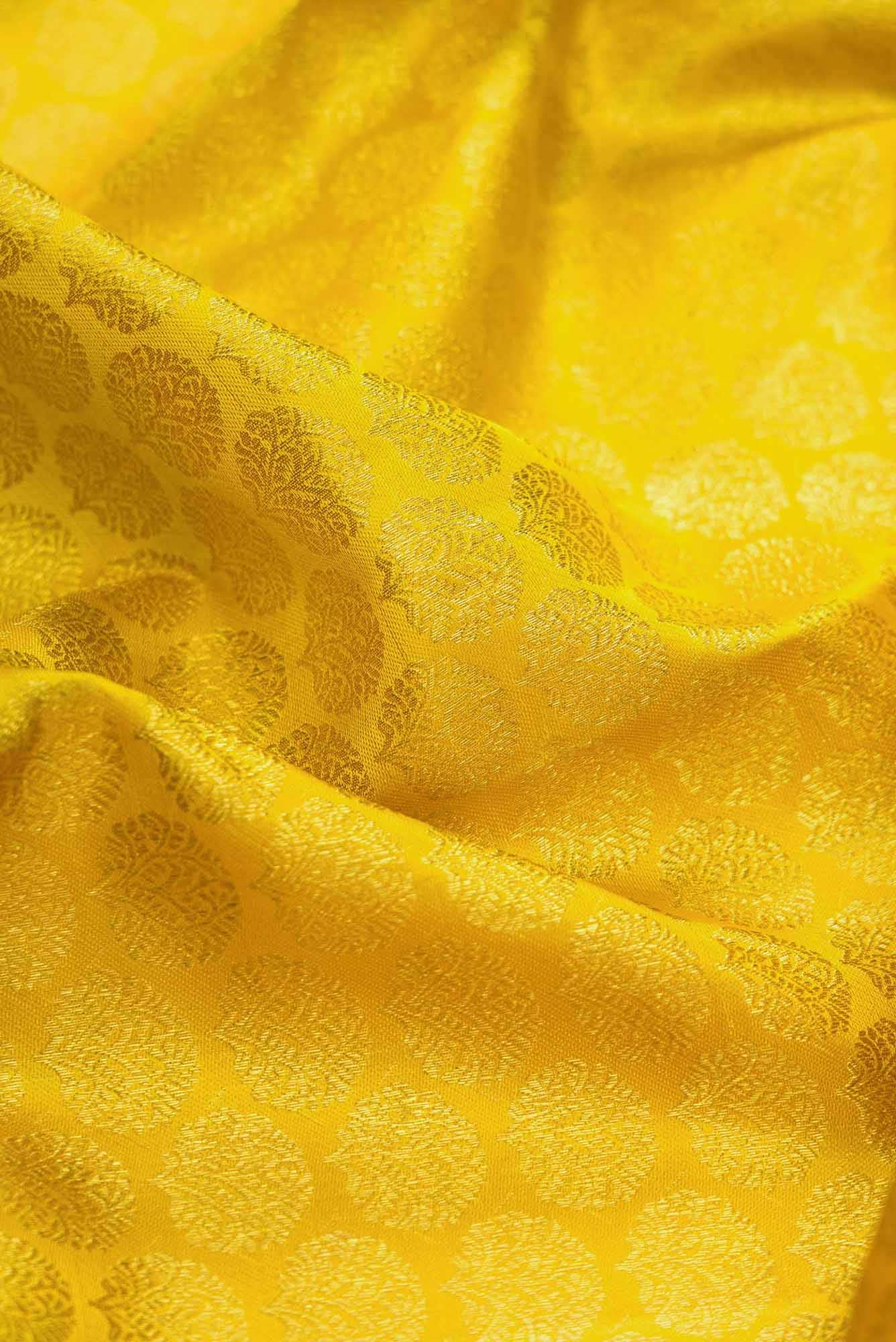 Yellow Dual Tone Kanchipuram Silk Saree
