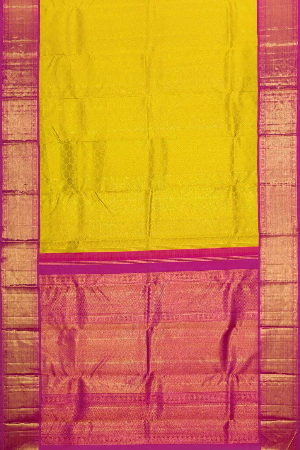 Yellow Dual Tone Kanchipuram Silk Saree