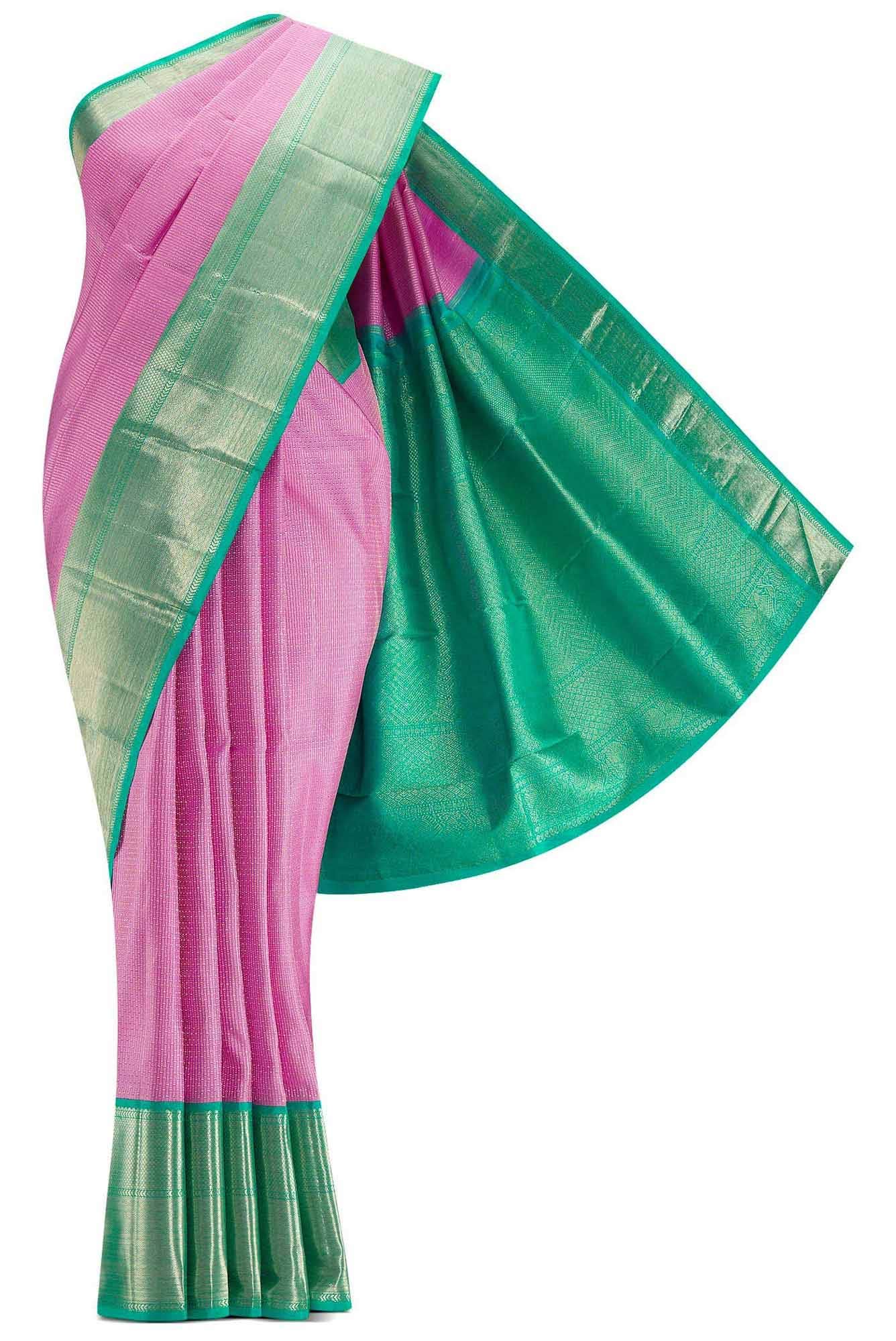 Lavender Dual Tone Kanchipuram Silk Saree