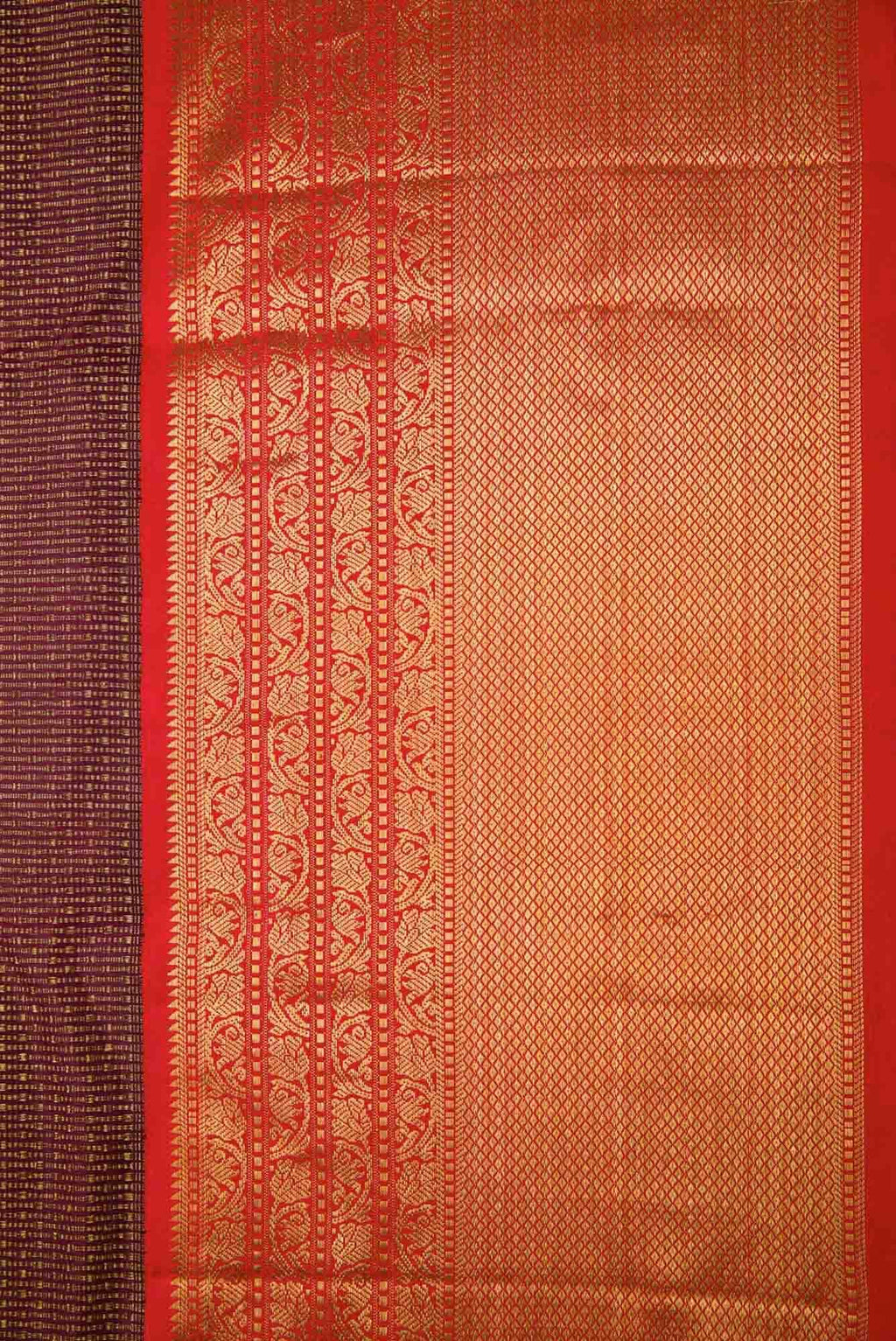 Brown Dual Tone Kanchipuram Silk Saree