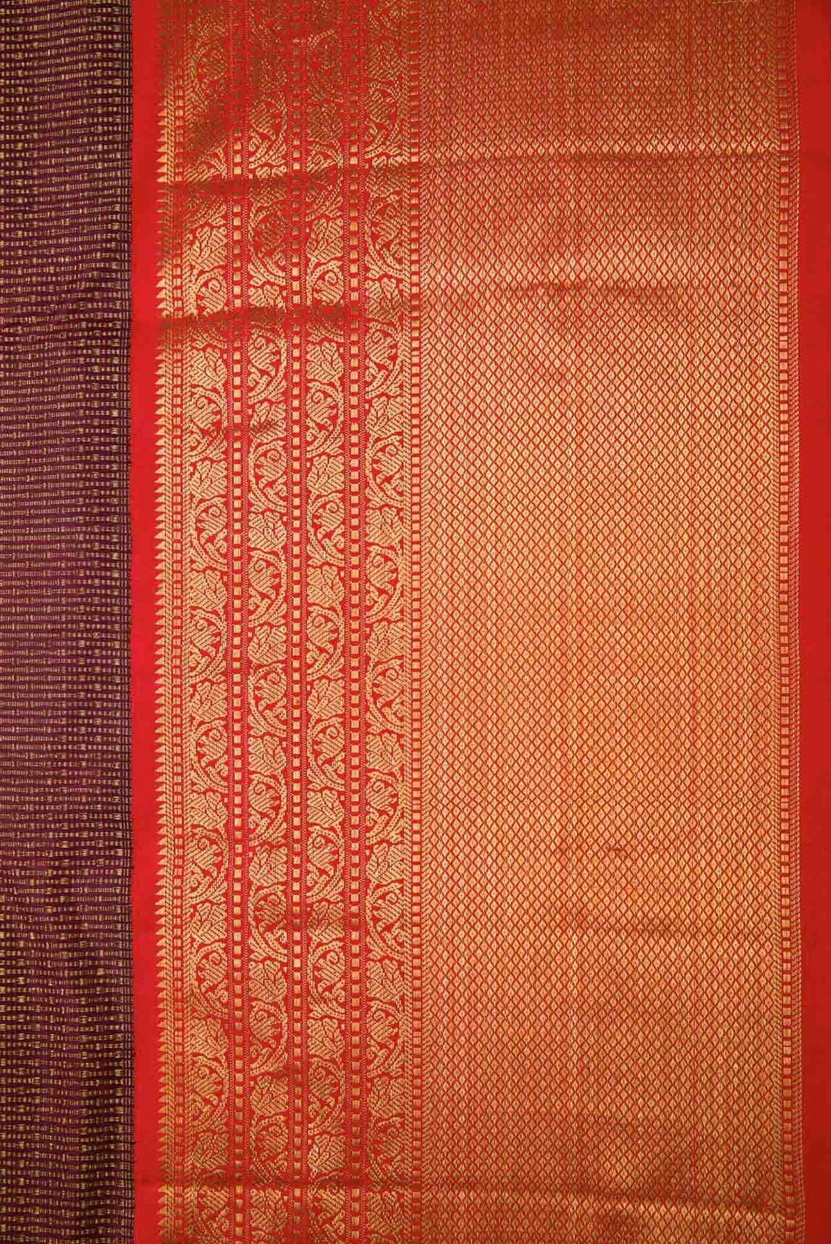 Brown Dual Tone Kanchipuram Silk Saree