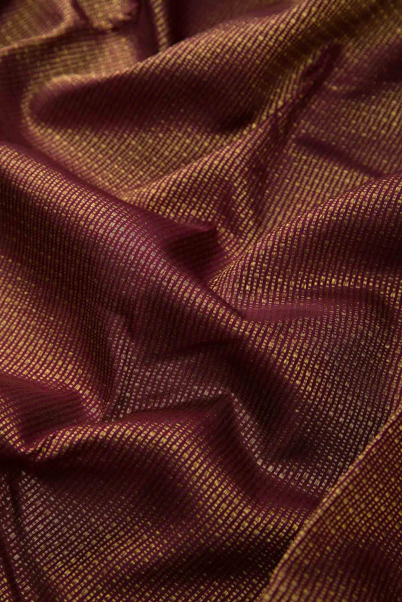 Brown Dual Tone Kanchipuram Silk Saree