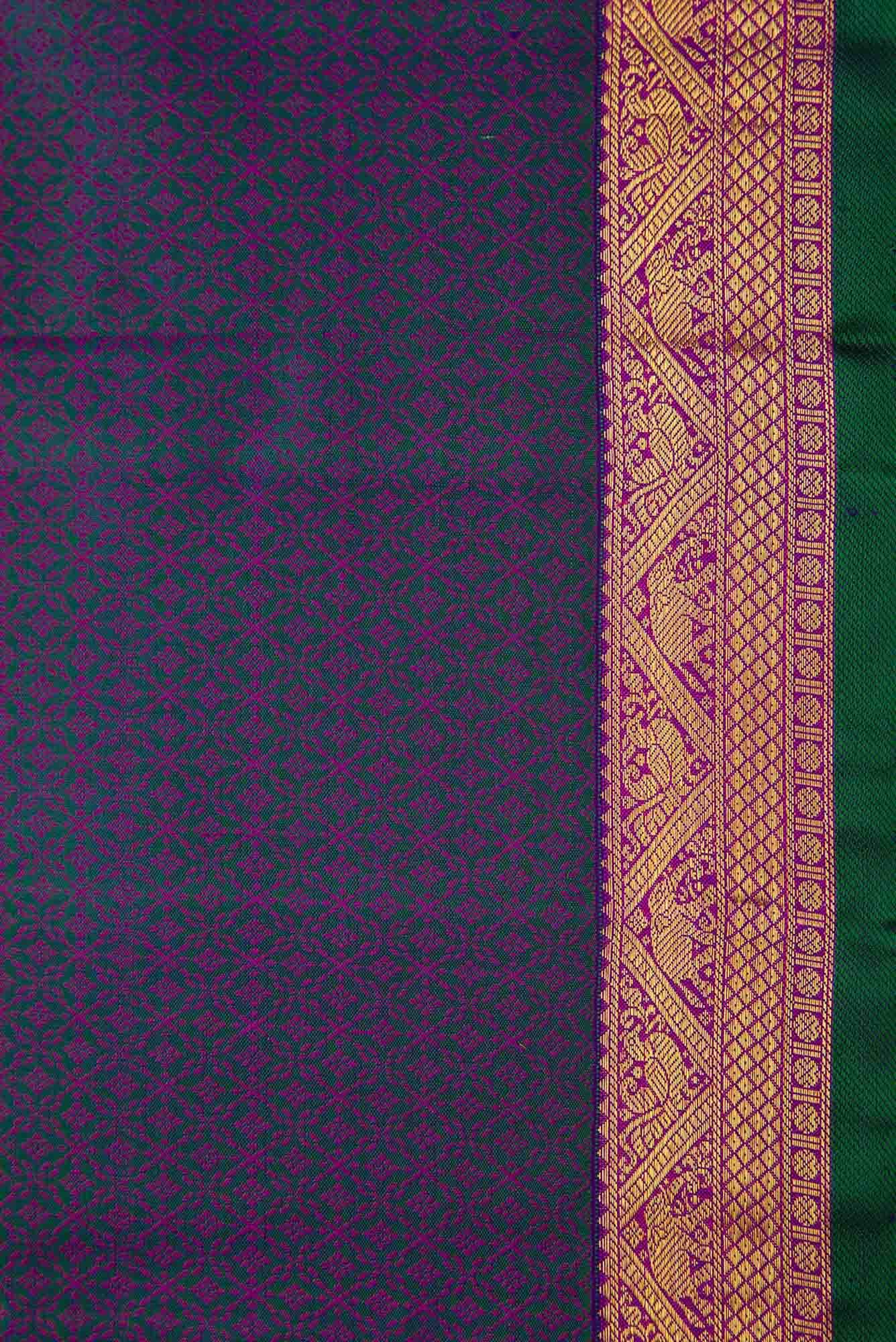 Green Dual Tone Kanchipuram Silk Saree
