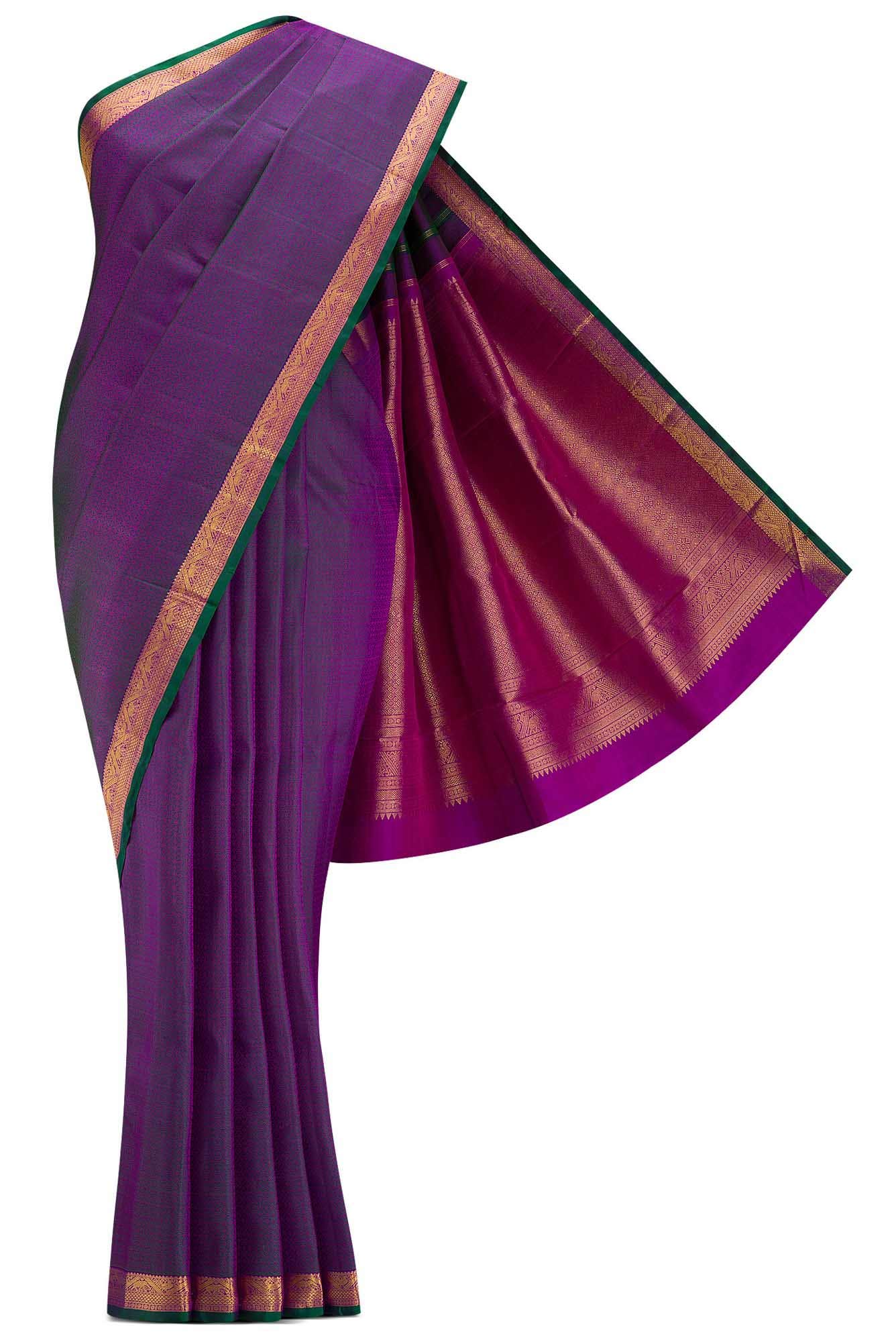 Green Dual Tone Kanchipuram Silk Saree