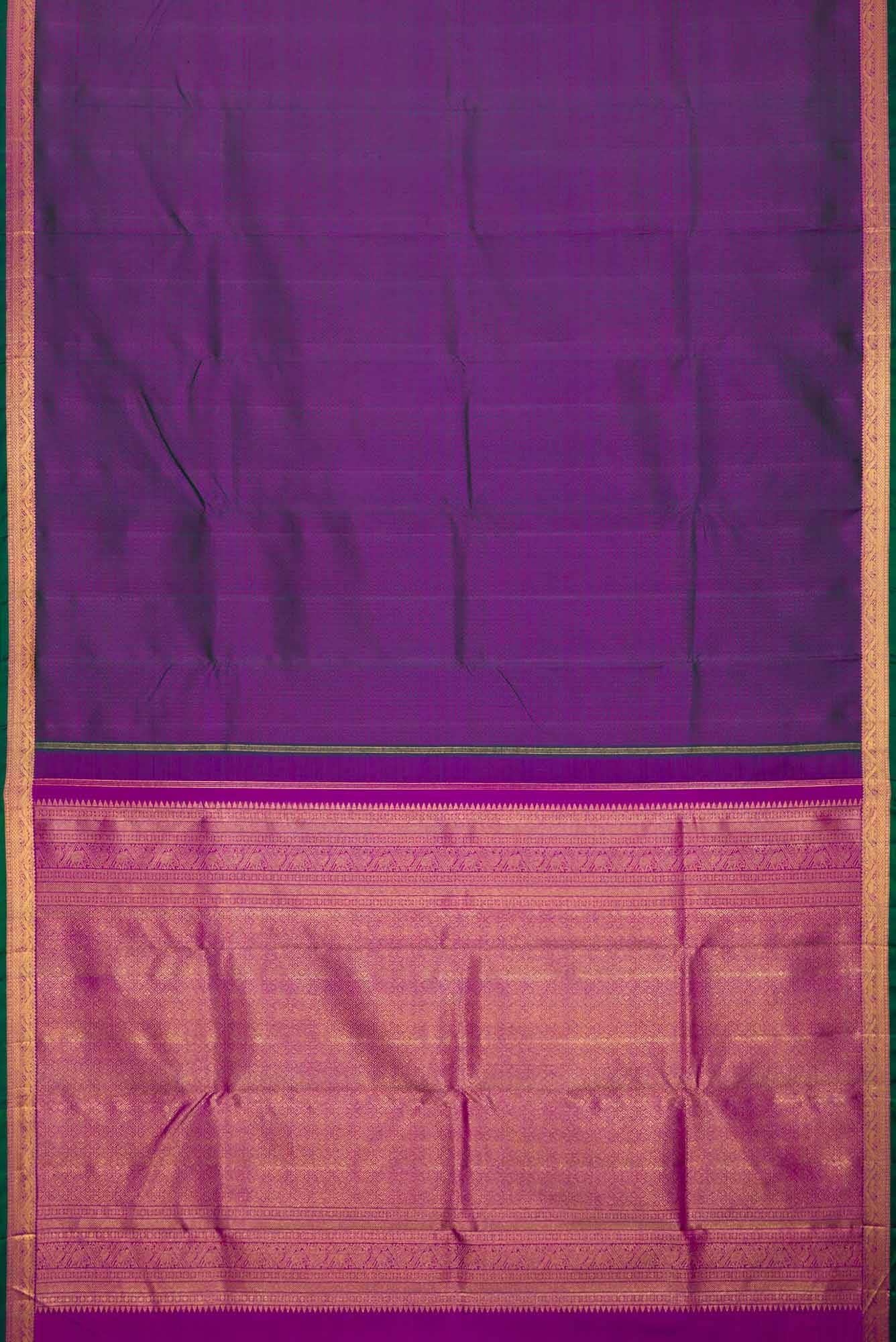 Green Dual Tone Kanchipuram Silk Saree