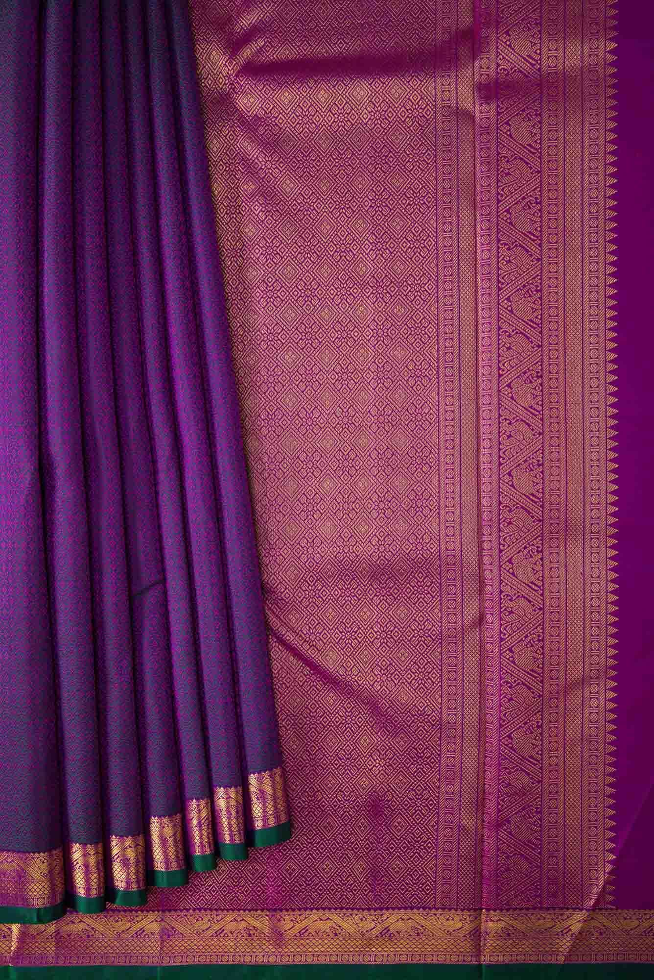 Green Dual Tone Kanchipuram Silk Saree